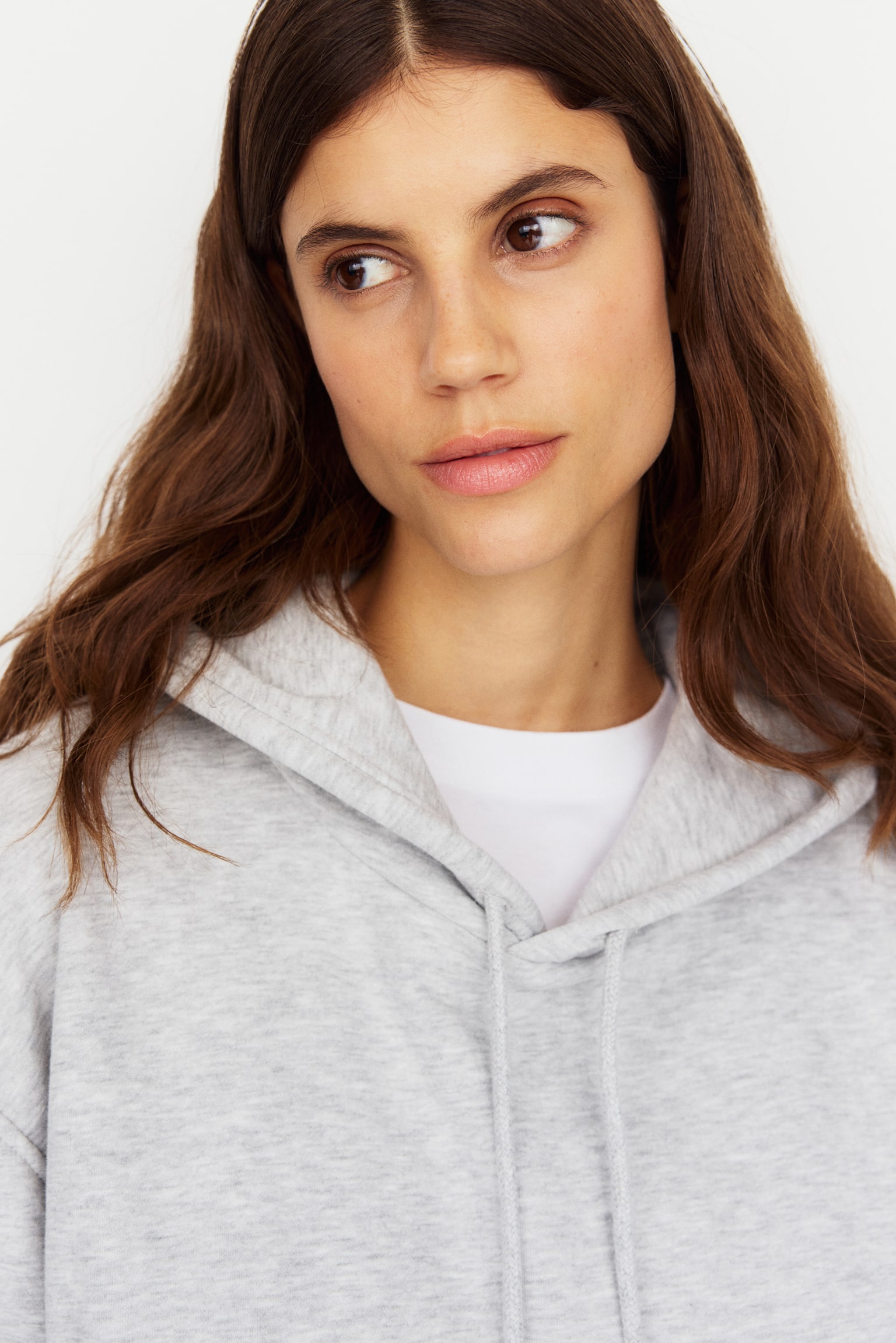 MAMA Before & After Nursing hoodie - Light grey marl/Black - 7