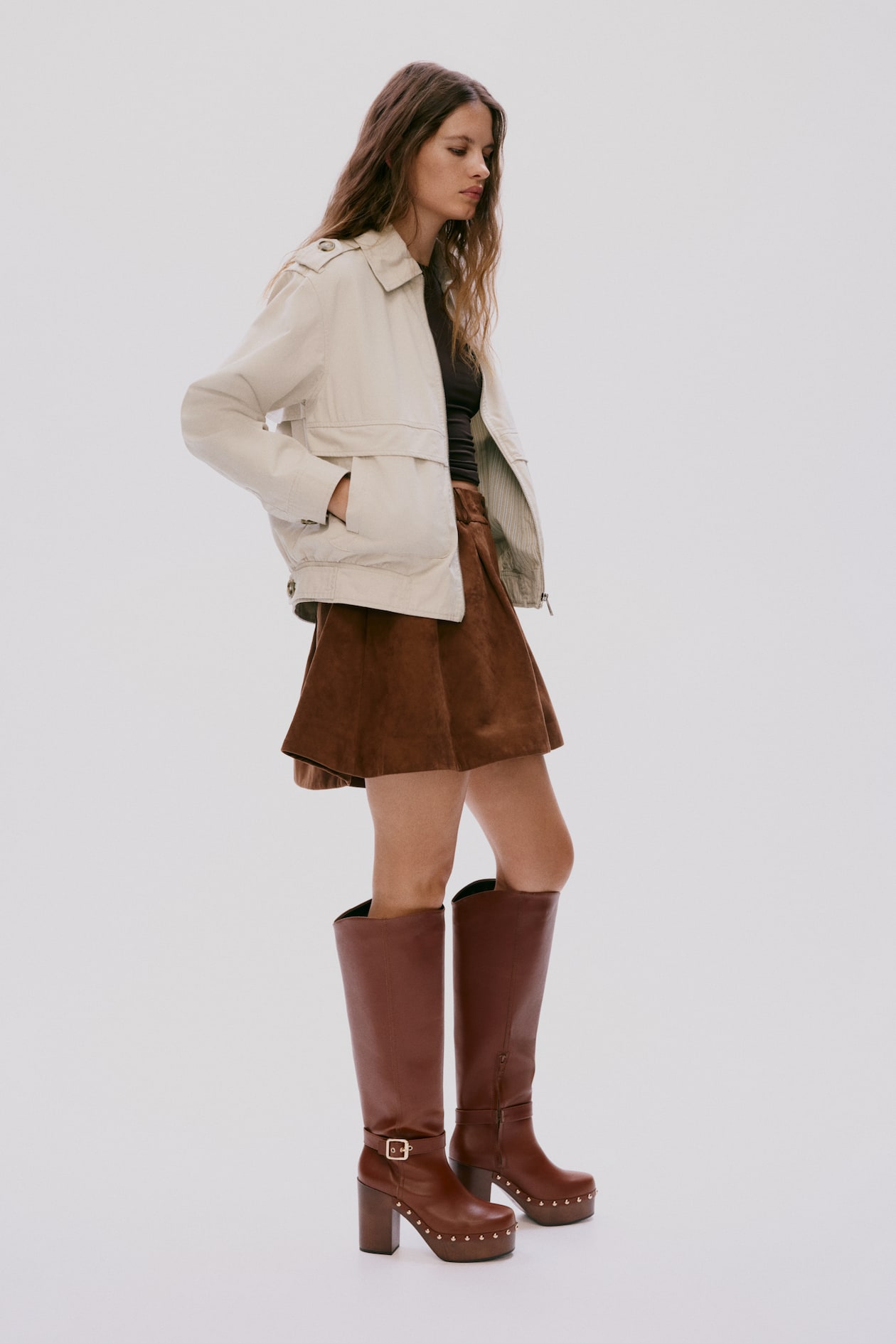 Twill Jacket with Collar - image 3