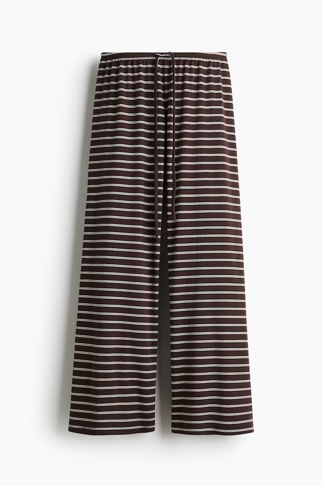 Pantalón en mezcla de algodón - Marrón oscuro/Rayas/Negro/Rayas/Rojo ciruela oscuro/Rayas/Negro/Rayas/Gris oscuro/Rayas/Blanco/Rayas burdeos/Blanco/Rayas rosa - 1