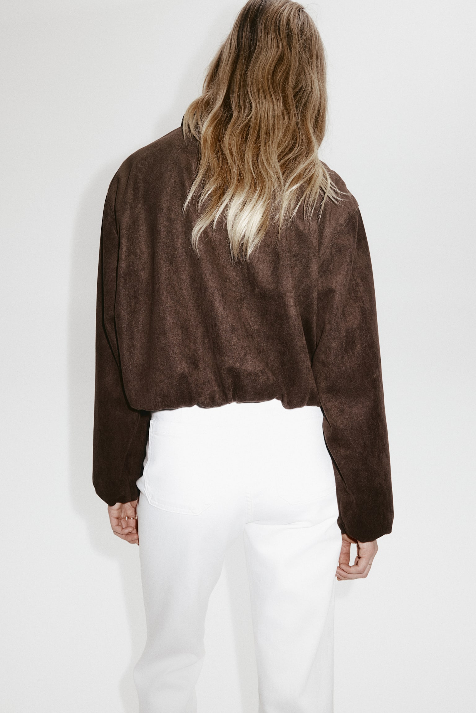 Jean évasé taille haute - Blanc/Bleu denim/Bleu denim foncé/Bleu denim foncé/Blanc/Rose pêche - 6