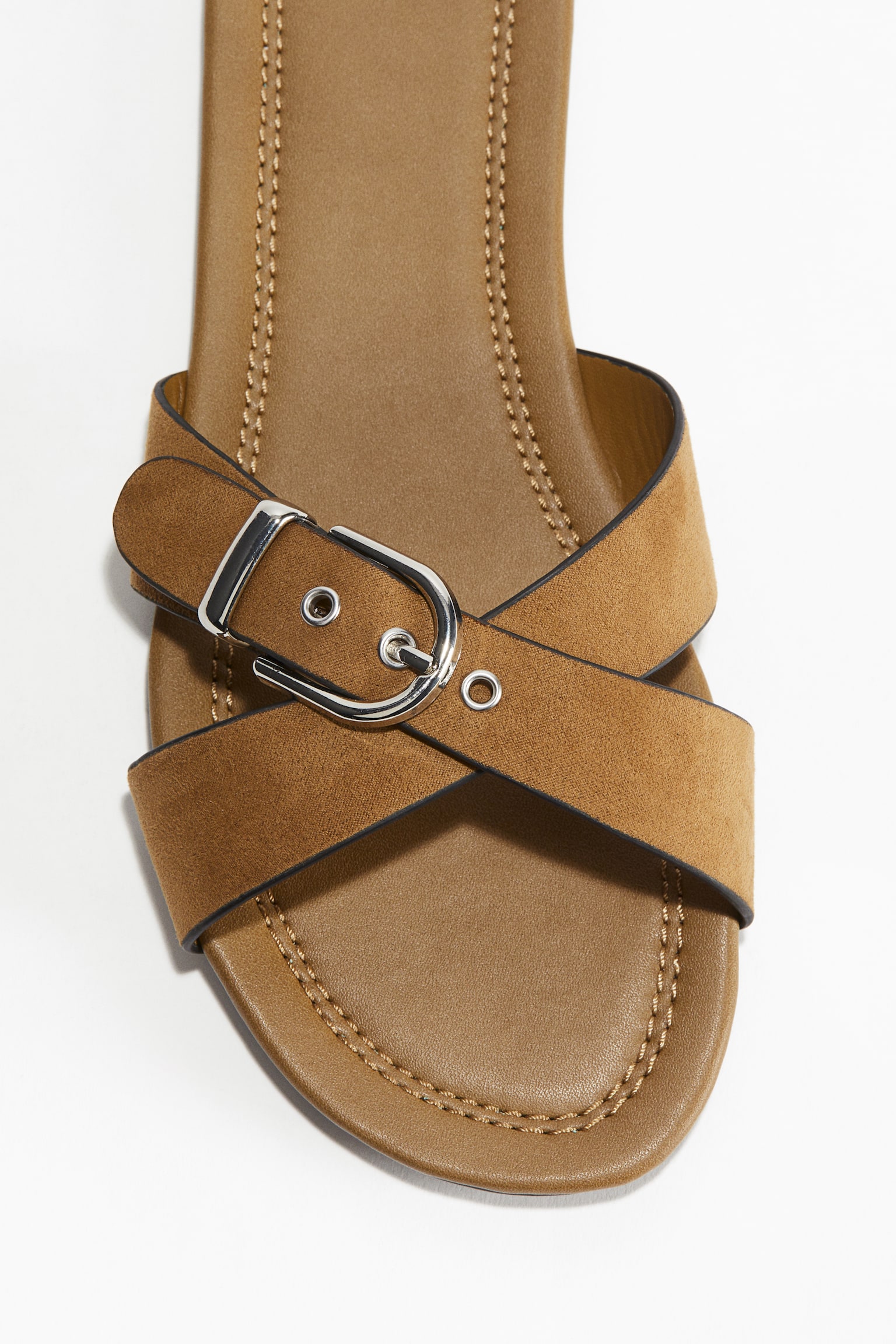 Женские сандалии H&M Crossover-Strap, цвет: Бежевый — фото 2