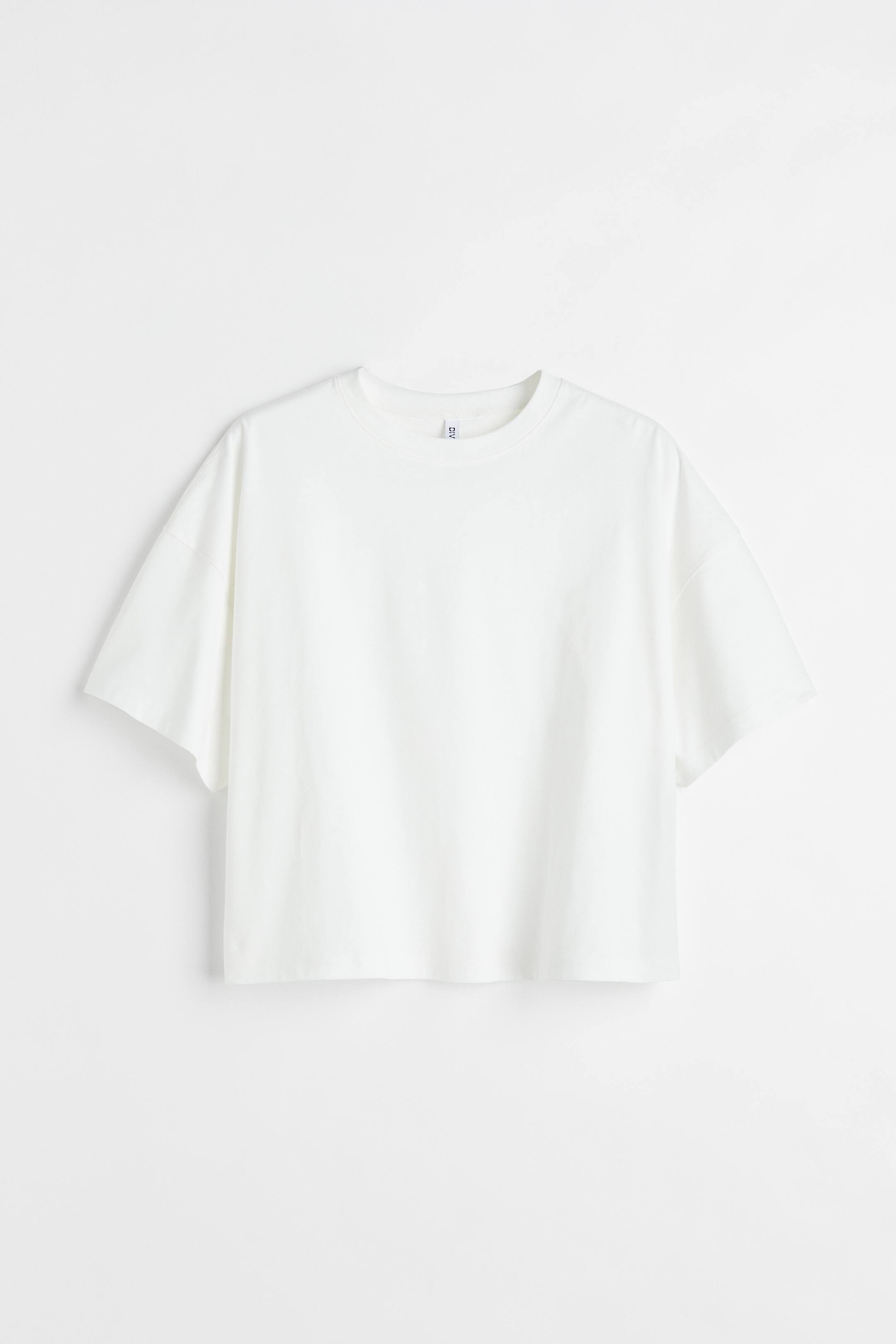 View larger image: H&M+ Cotton T-shirt - White - Ladies | H&M 1
