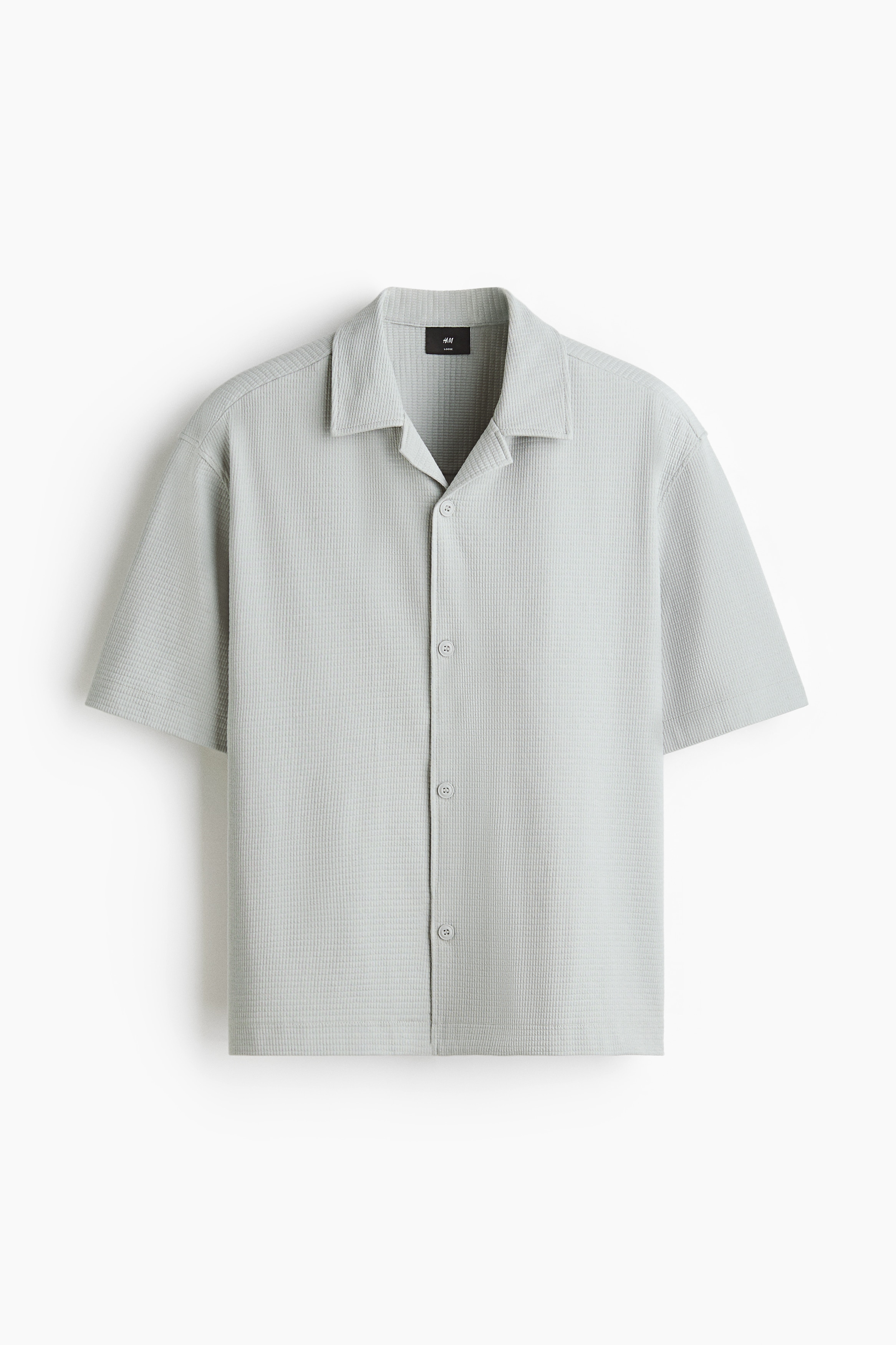 Loose-Fit Shirt - Light gray/White/Dark gray