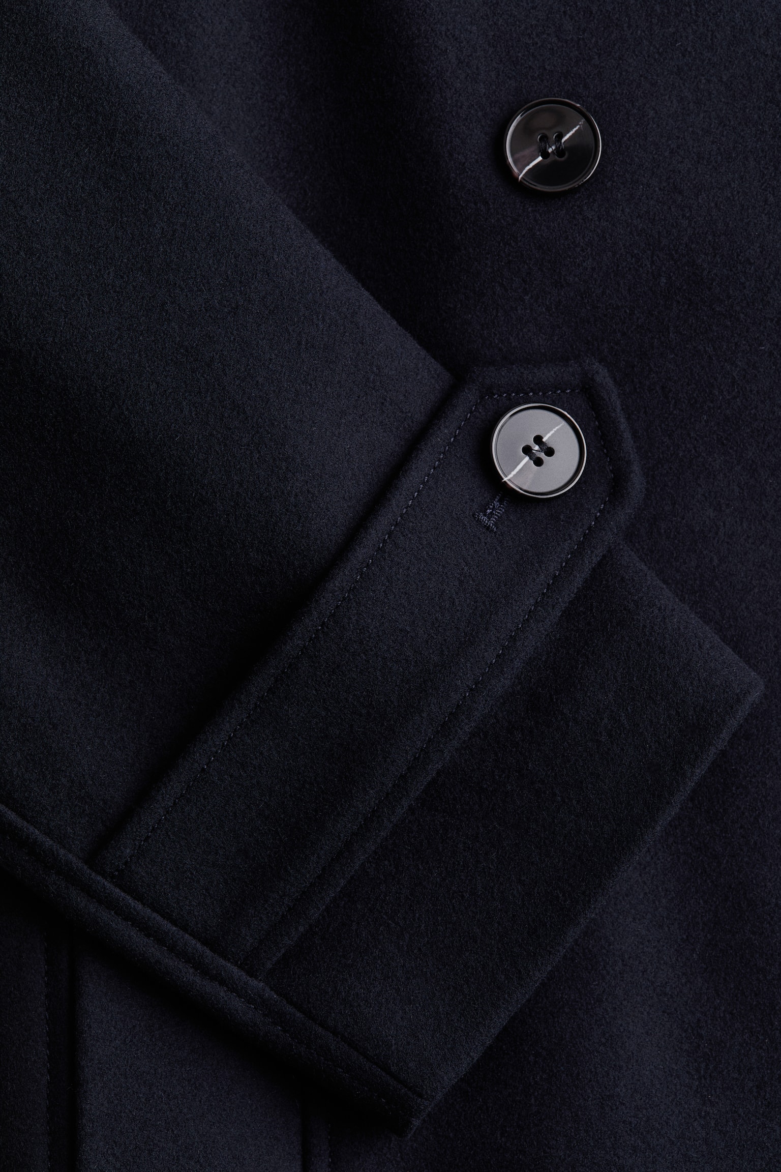 Женское пальто H&M Double-breasted wool-blend, цвет: Тёмно-синий — фото 8