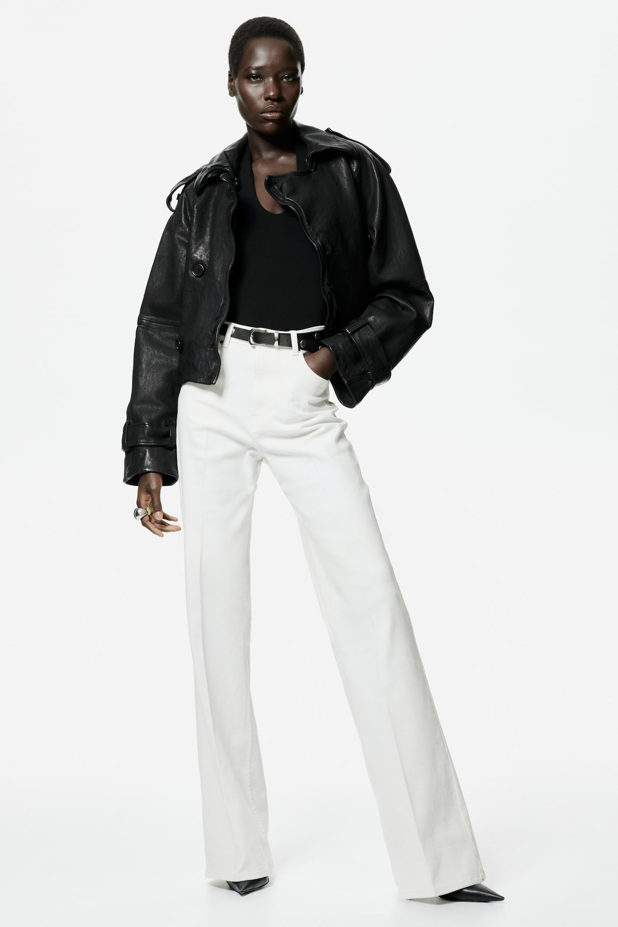 Belted Bootcut Pants - image 4