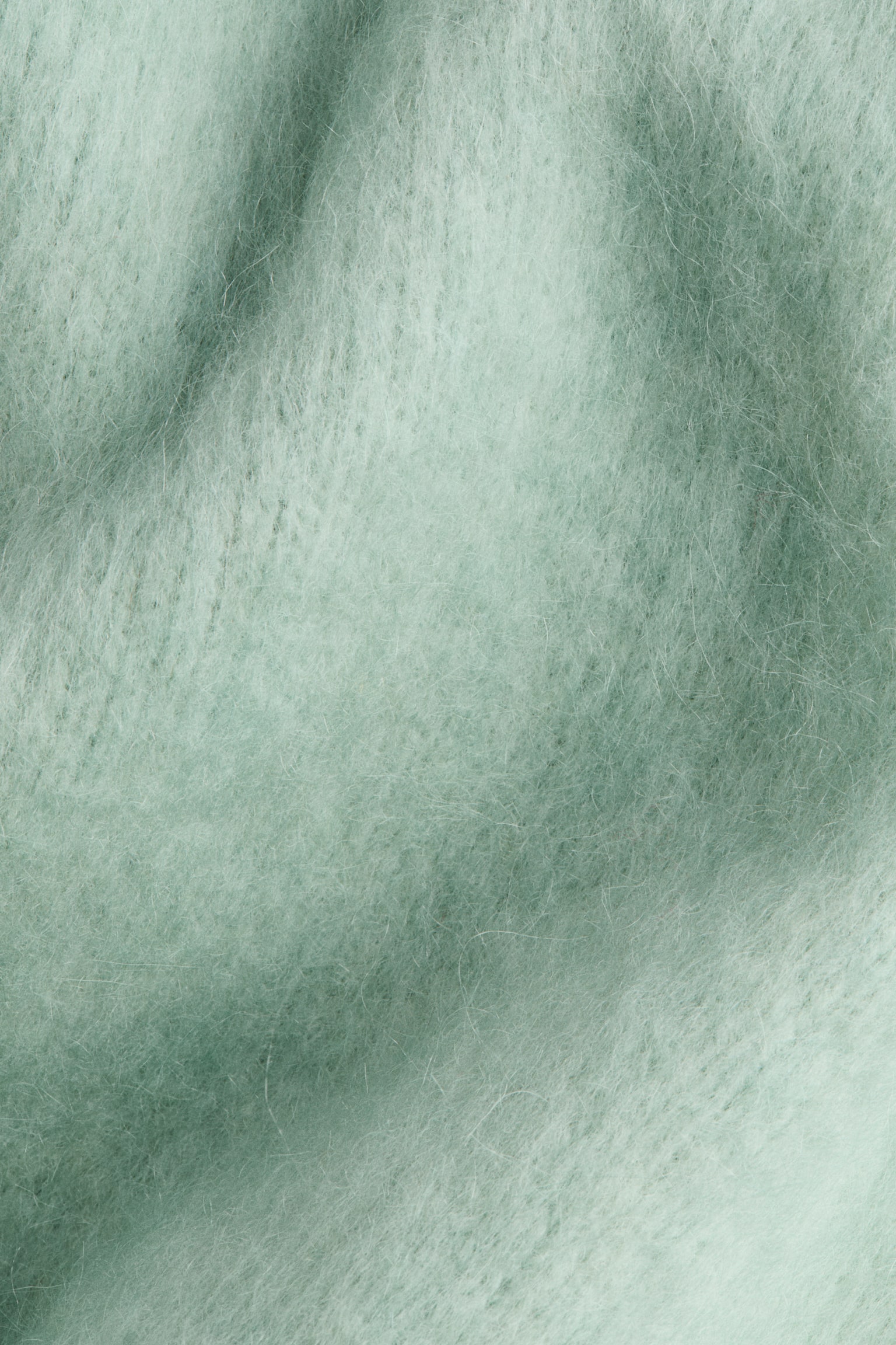 Mohérkeverék pulóver - Mentazöld/Krémszínű/Szürke melír - 5