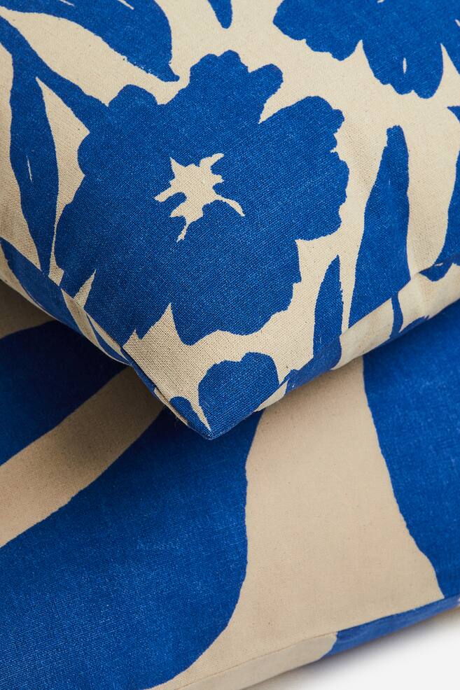 2-pack cotton canvas cushion covers - Bright blue/Beige/Pink/Orange/Dark grey/Light beige - 3