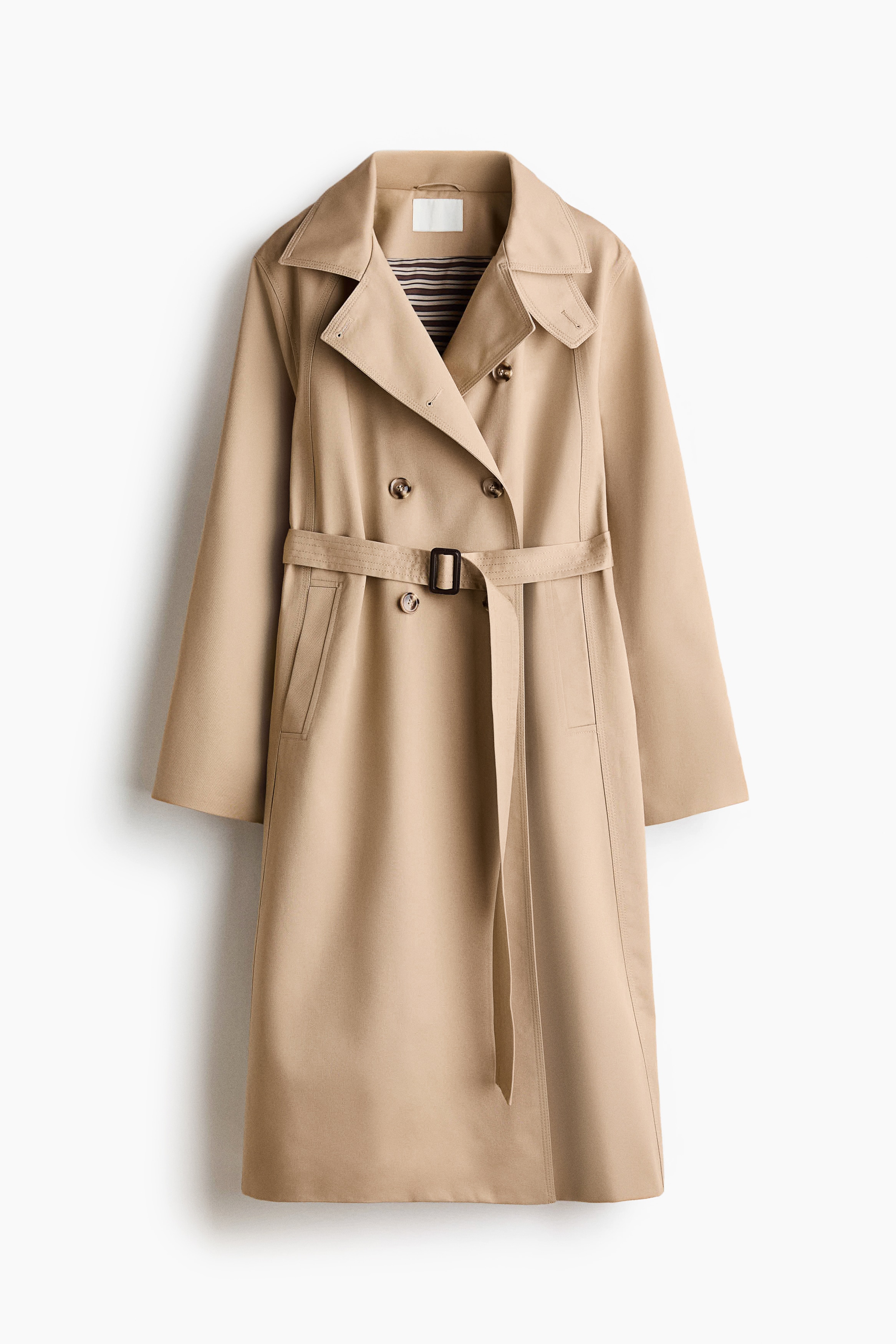 Trench con collo a cratere - Beige
