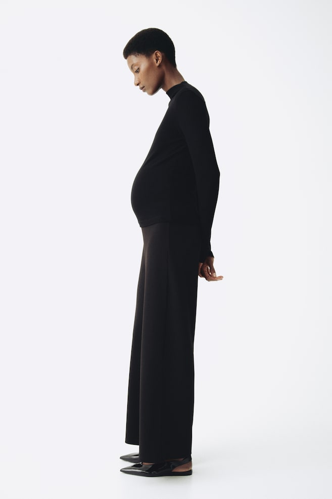 MAMA Wide-leg Pants - Black/Dark brown/Light beige/striped/Navy blue - 2