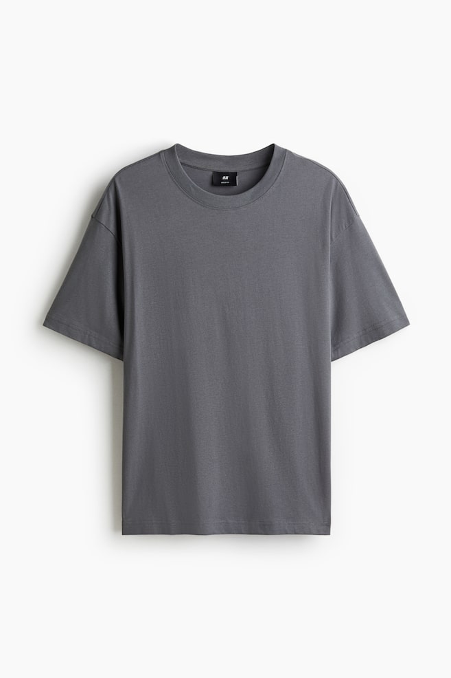 Relaxed-Fit T-Shirt - Dark gray/White/Black/Dark teal/Teal/striped/Beige/Brown/Dusty blue/Brown/Light blue/Light purple/Orange/Blue/Khaki green/Light blue/Green/Dark plum purple/Pink - 1