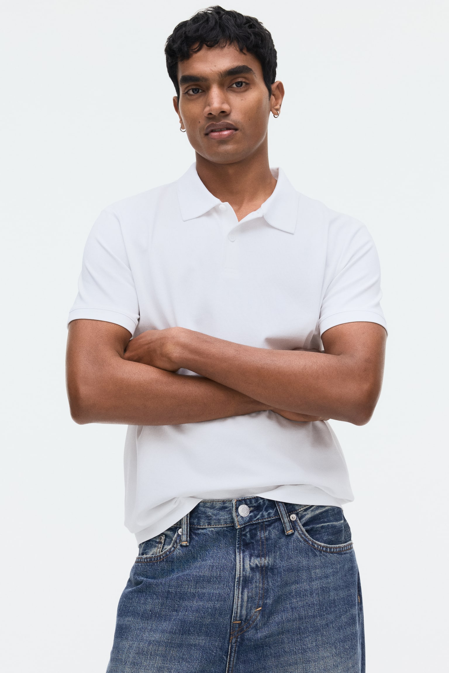 COOLMAX® Slim Fit Polo shirt - White/Grey/Black/Teal - 1