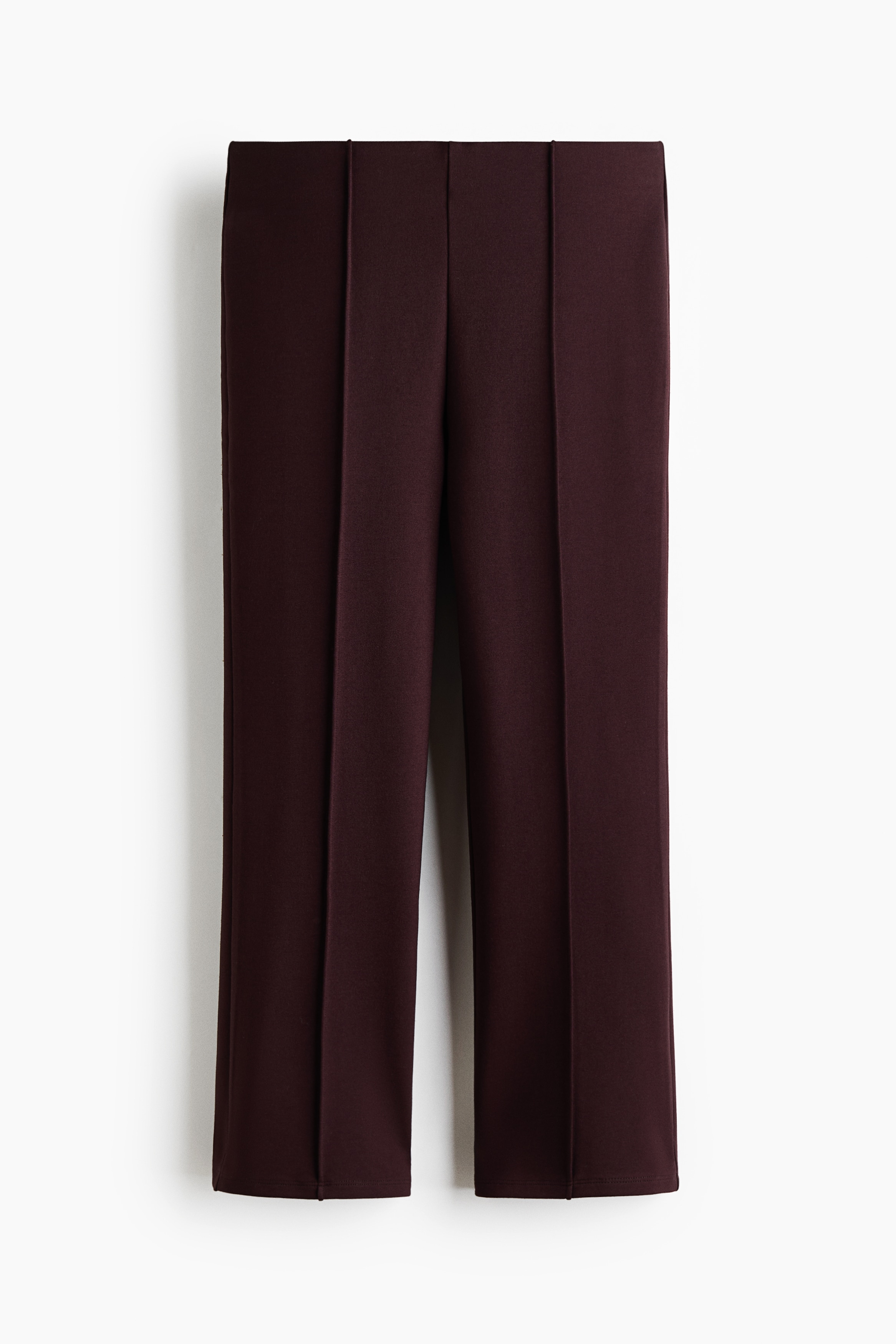 Viscose-blend capri trousers - Dark brown/Black
