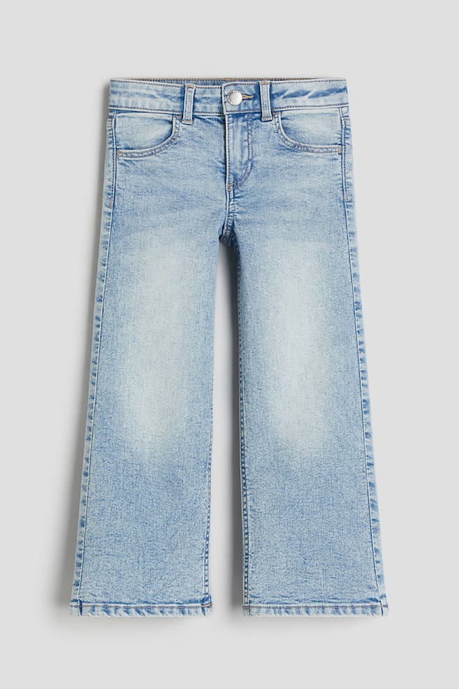 Superstretch Wide Leg Jeans - Lys denimblå/Denimblå/Hvit - 1