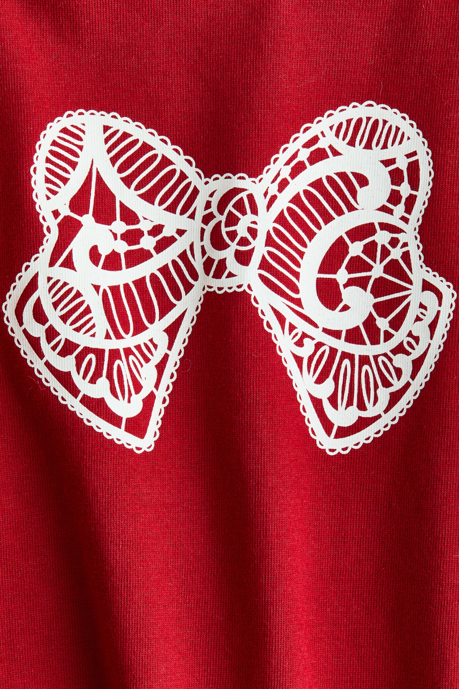 Áo tay xoè rủ in hình - Màu đỏ/Nơ/Màu kem/Ngựa - 3