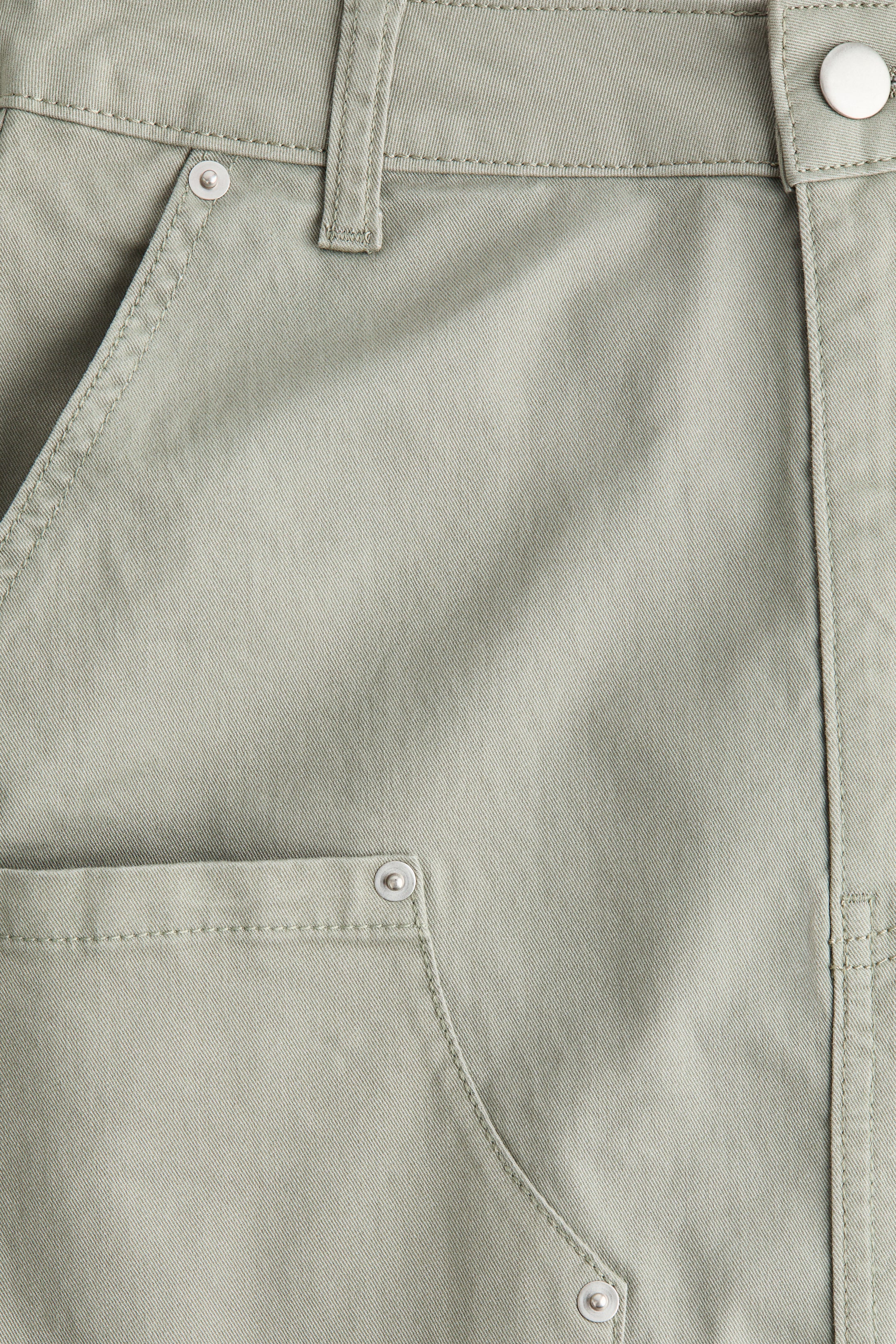 查看大圖: Cotton cargo skirt - 淺卡其綠 - Ladies | H&M HK 5