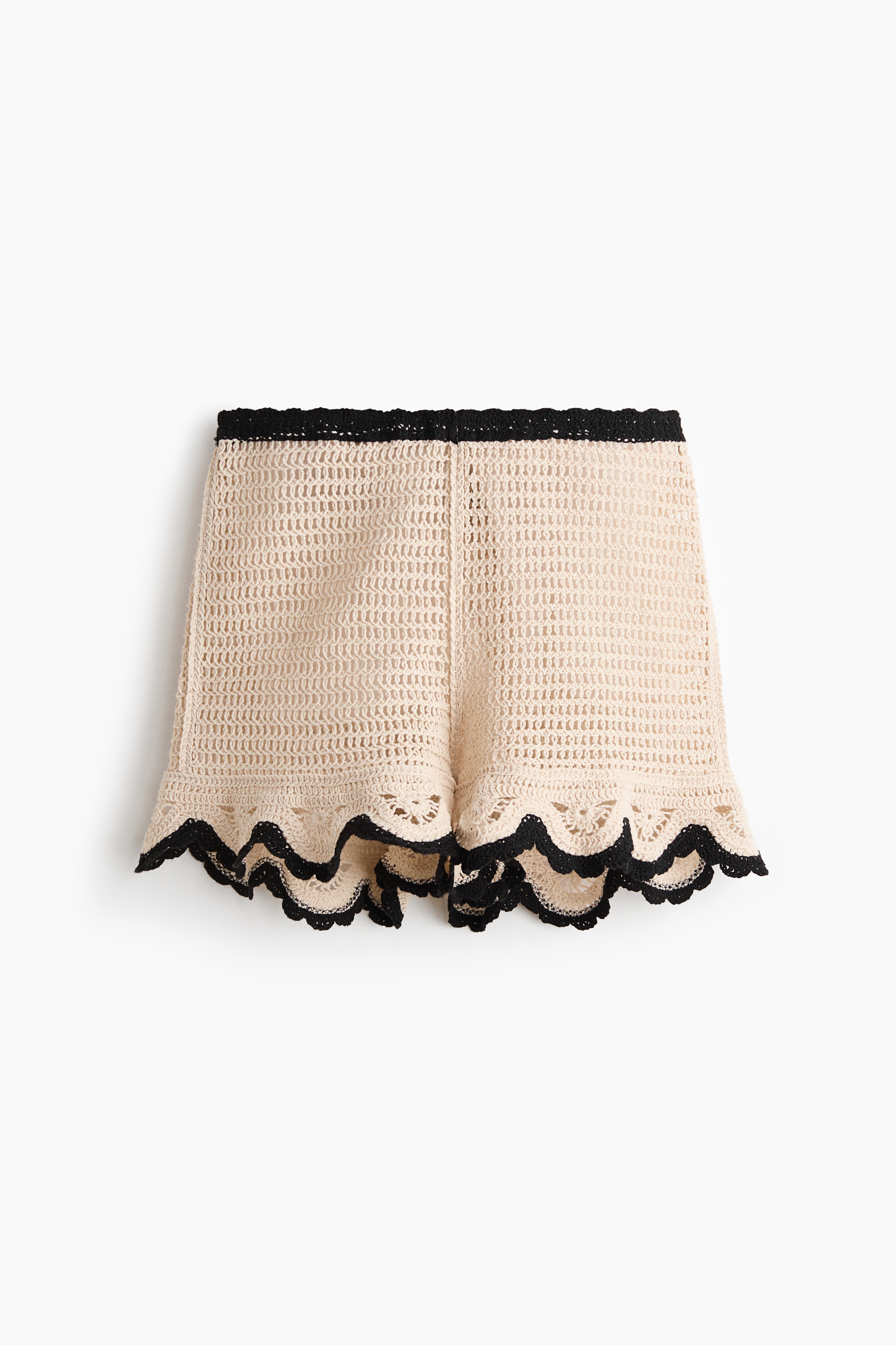 フリルクロッシェライクショートパンツ - クリーム