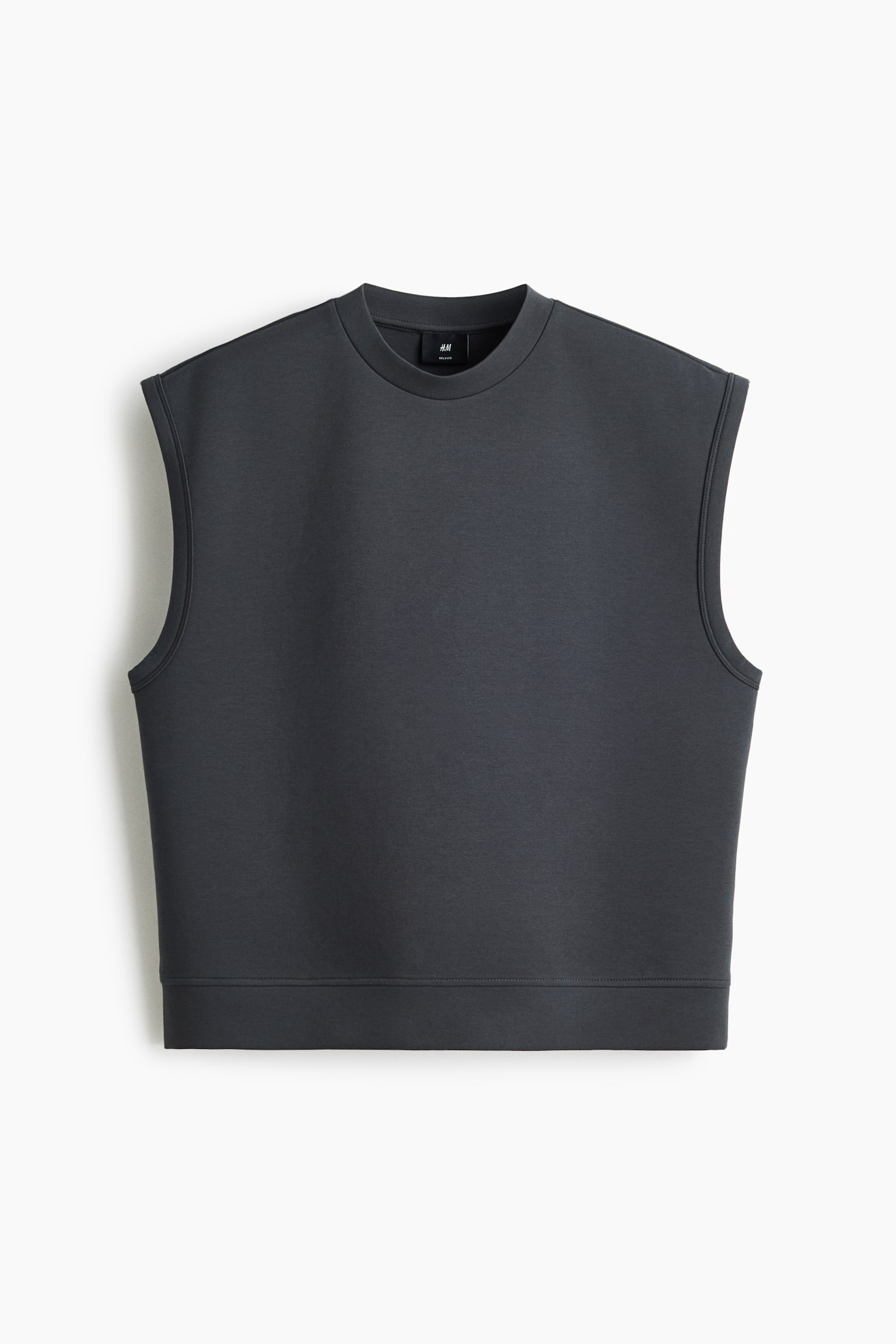 Relaxed Fit Singlet i scuba - Mørk grå/Sort/Cream - 1