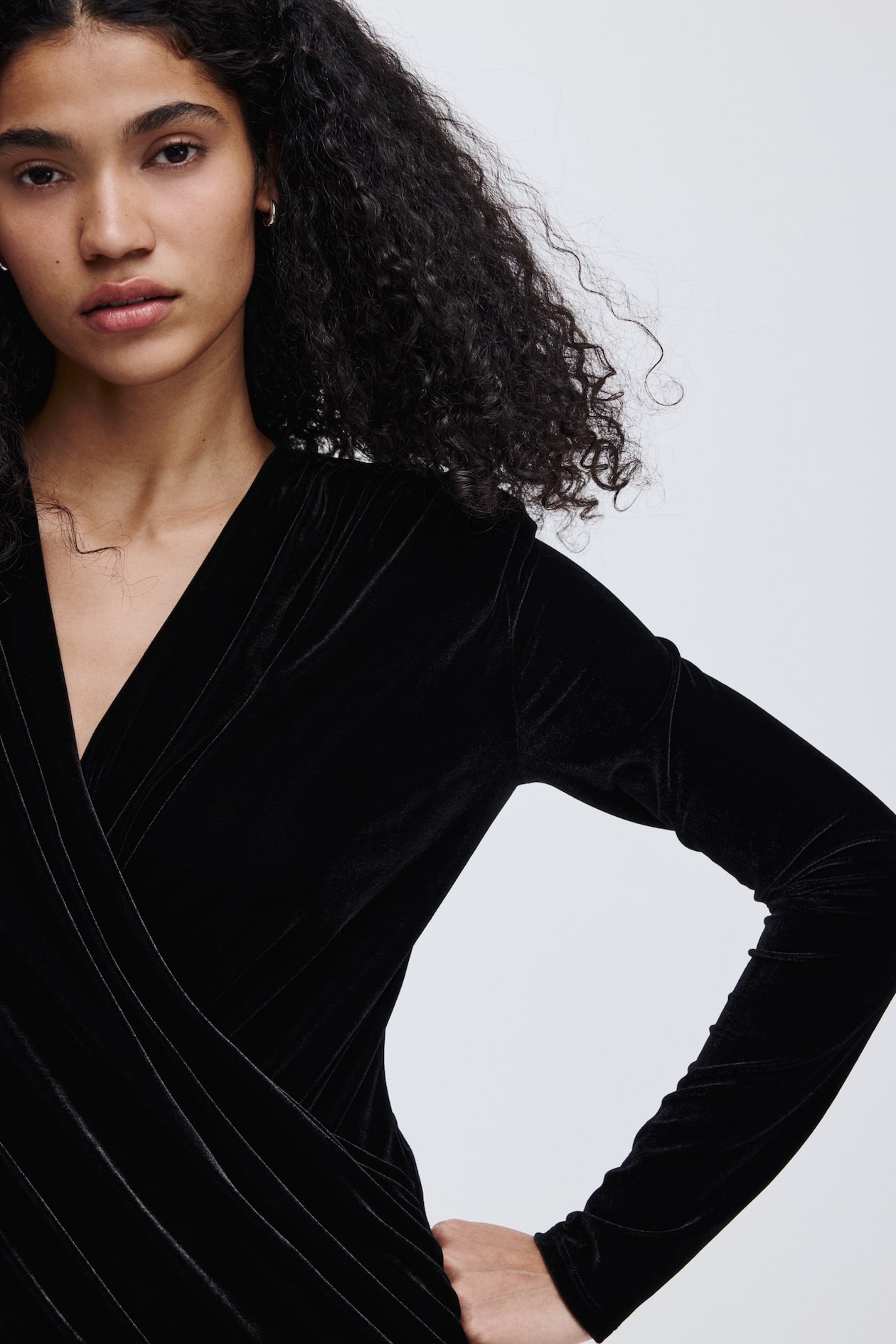Draped Velour Mini Dress - image 4