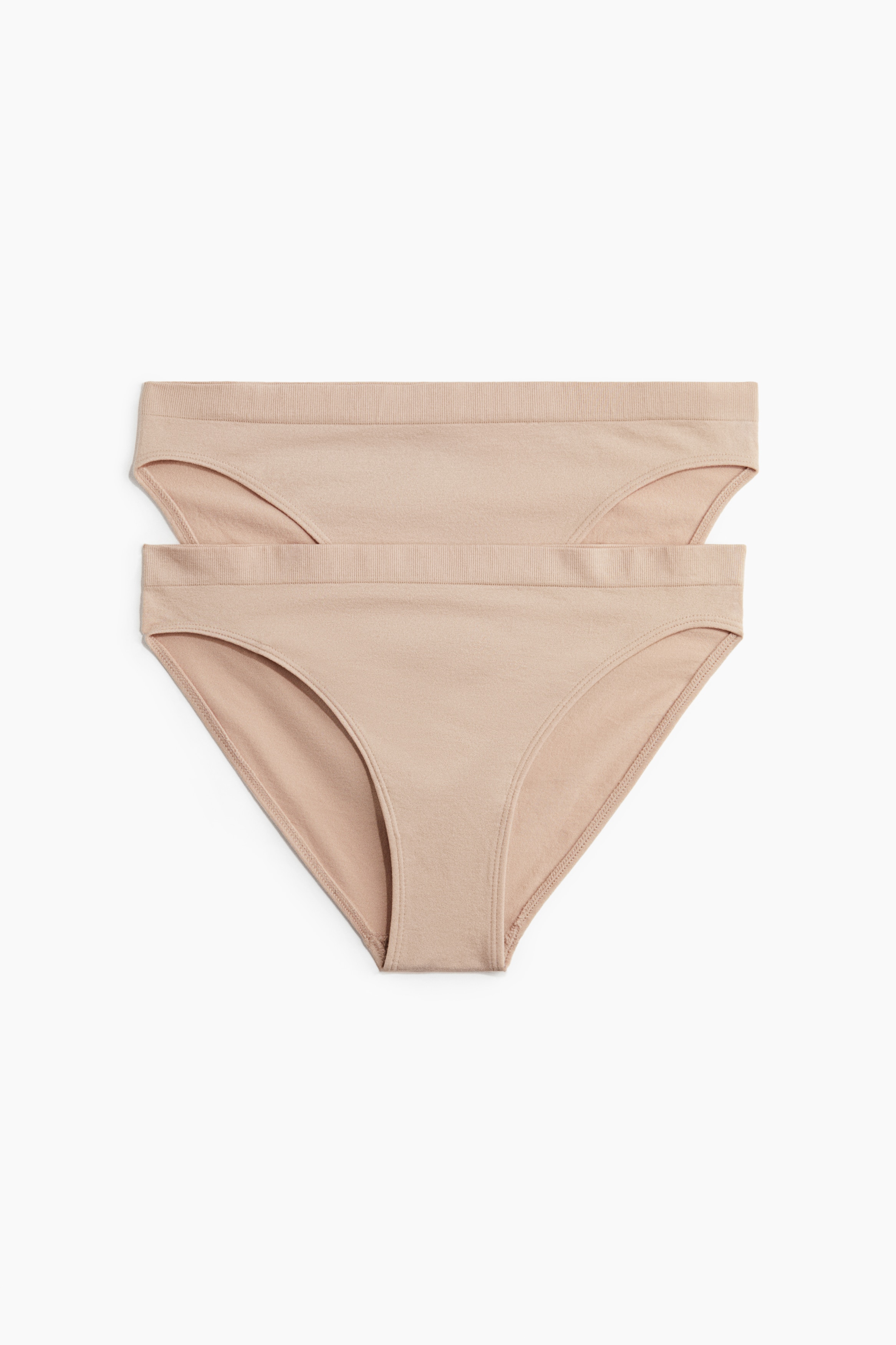 2-pack seamless briefs - Beige/White/Black