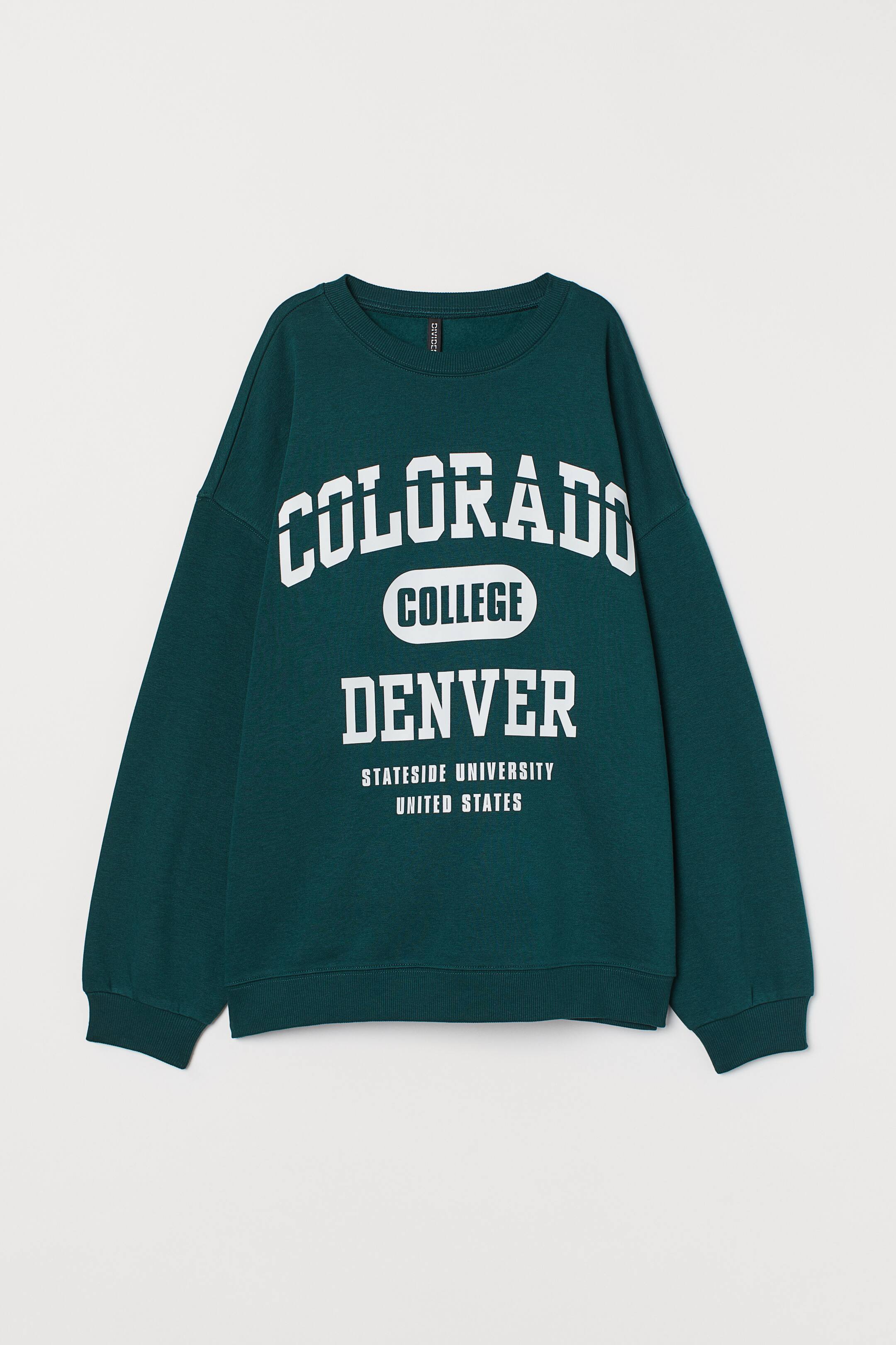 Größeres Bild ansehen: H&M+ Bedrucktes Sweatshirt - Dunkelgrün/Colorado - Ladies | H&M DE 1