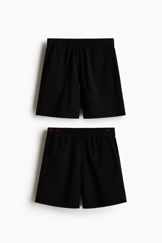 Детские шорты H&M 2-Pack Four-Way Stretch Shorts with DryMove™