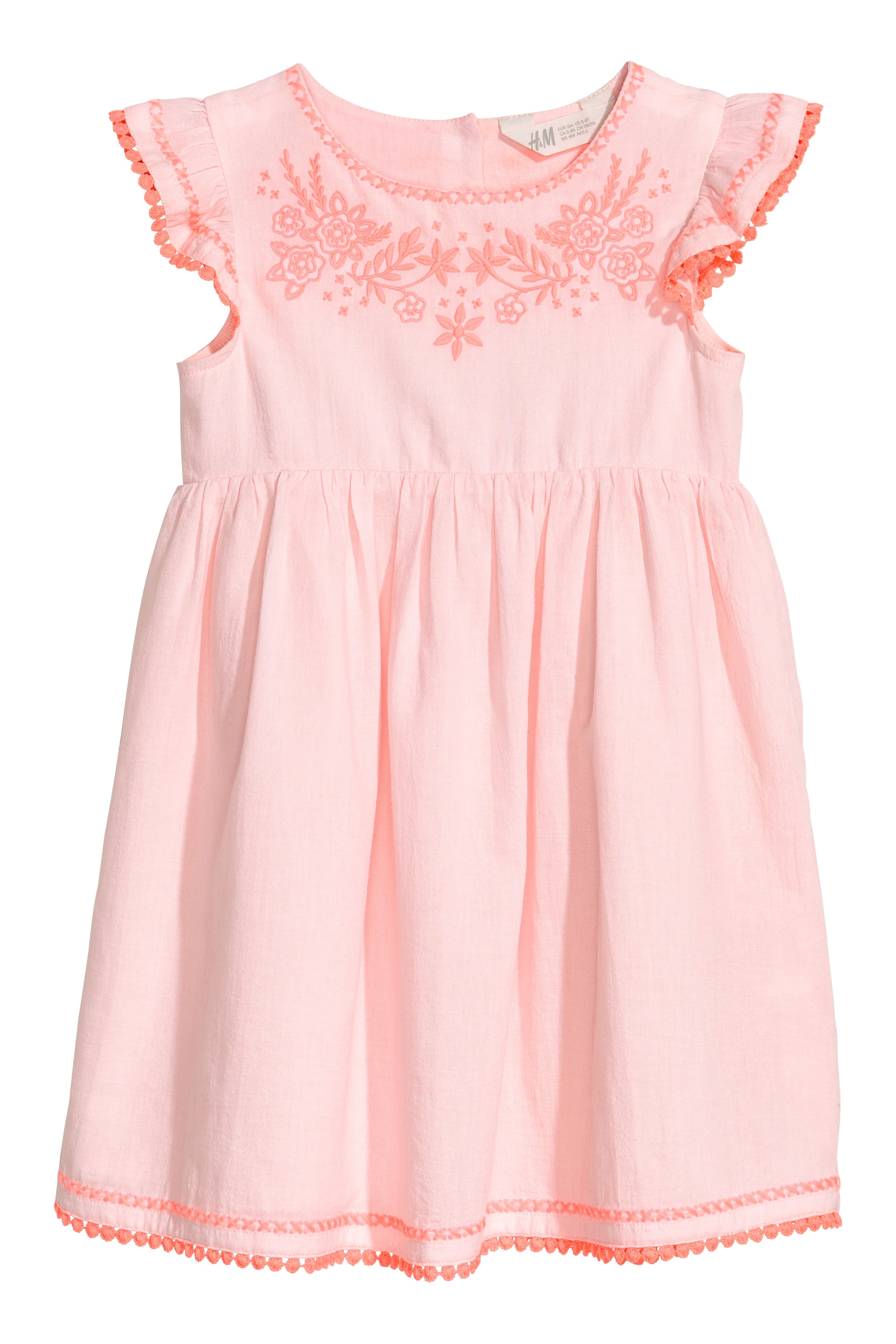 Agrandir l'image: Robe avec manches papillon - Rose clair - ENFANT | H&M FR 1