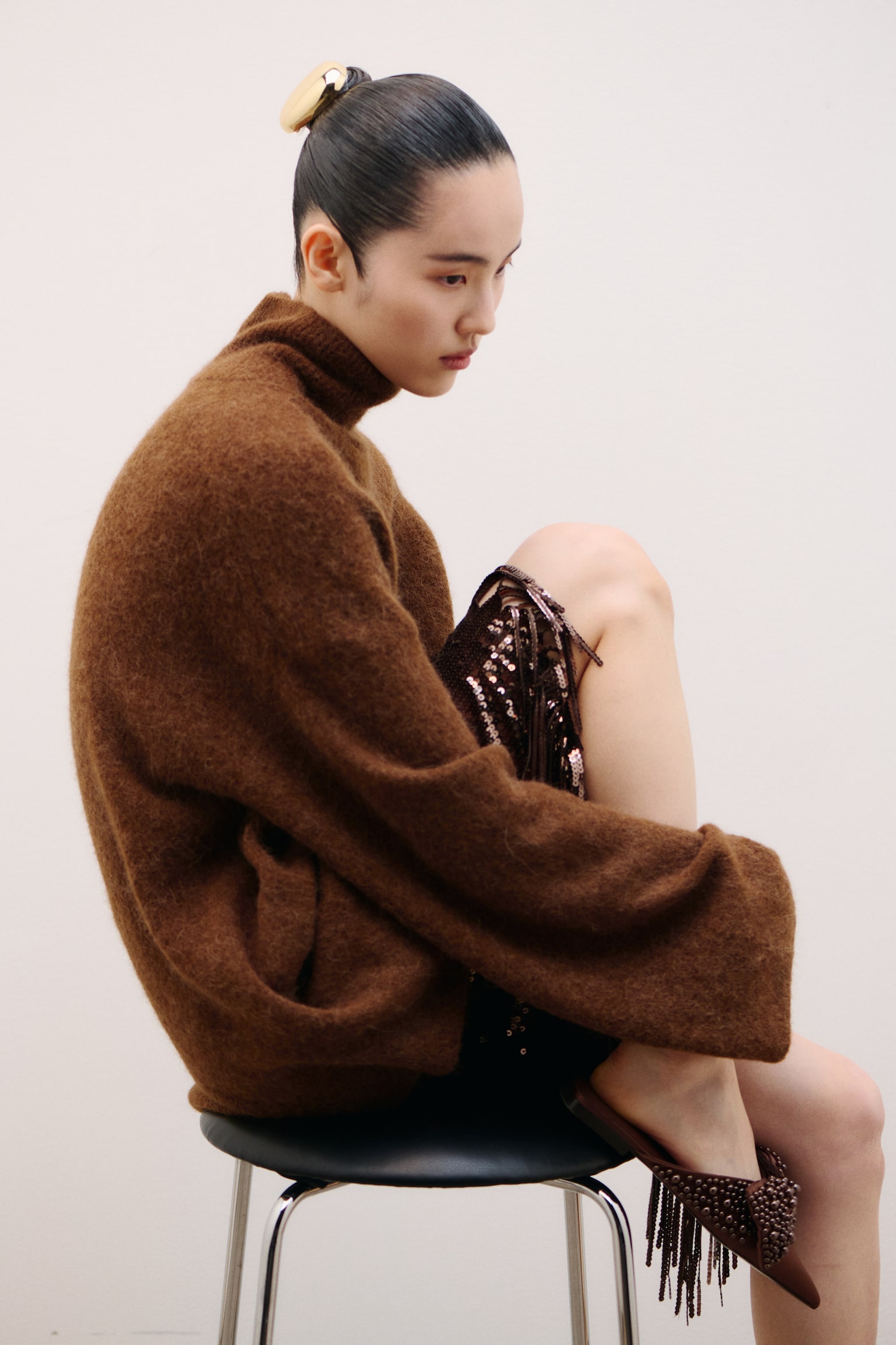 Metal barrette - Gold-coloured/Silver-coloured - 4