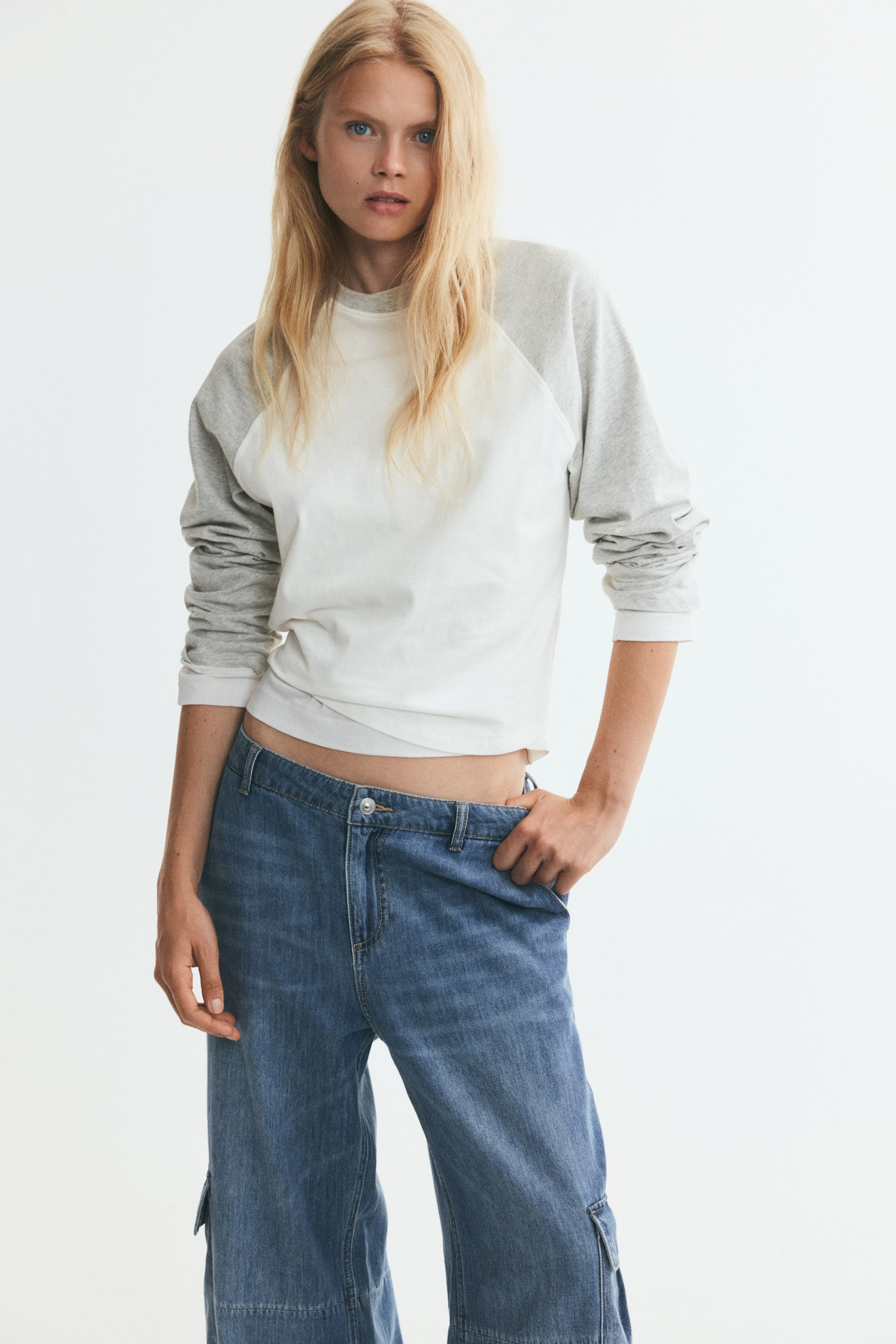 Raglan-Sleeved Cotton Top