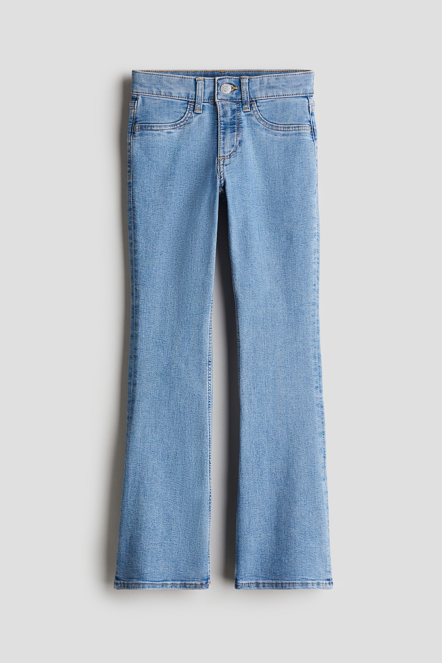 Flared Leg Low Jeans - Denim blue/Black/Light grey/Light denim blue - 1