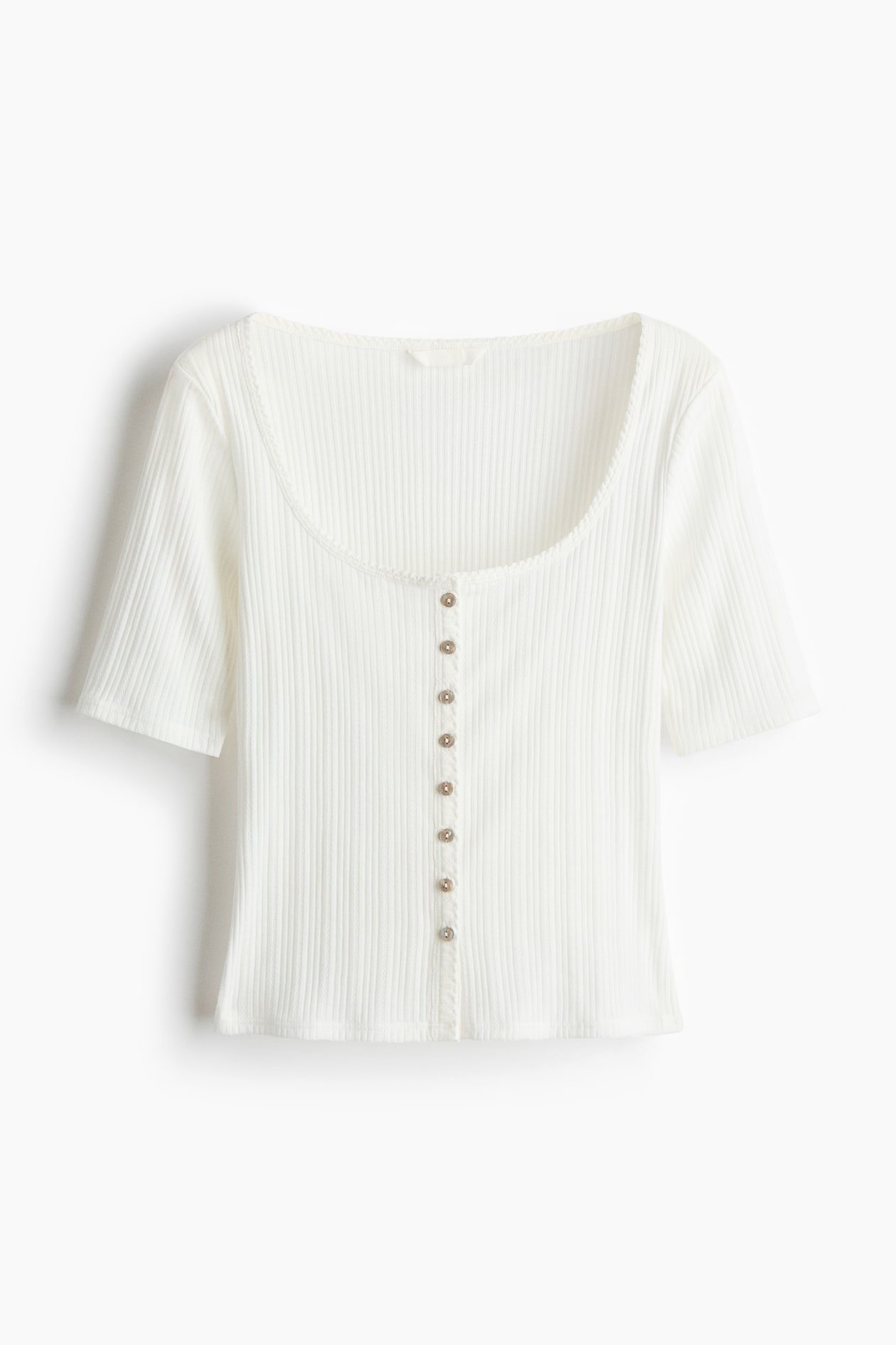 Pointelle-Knit Top