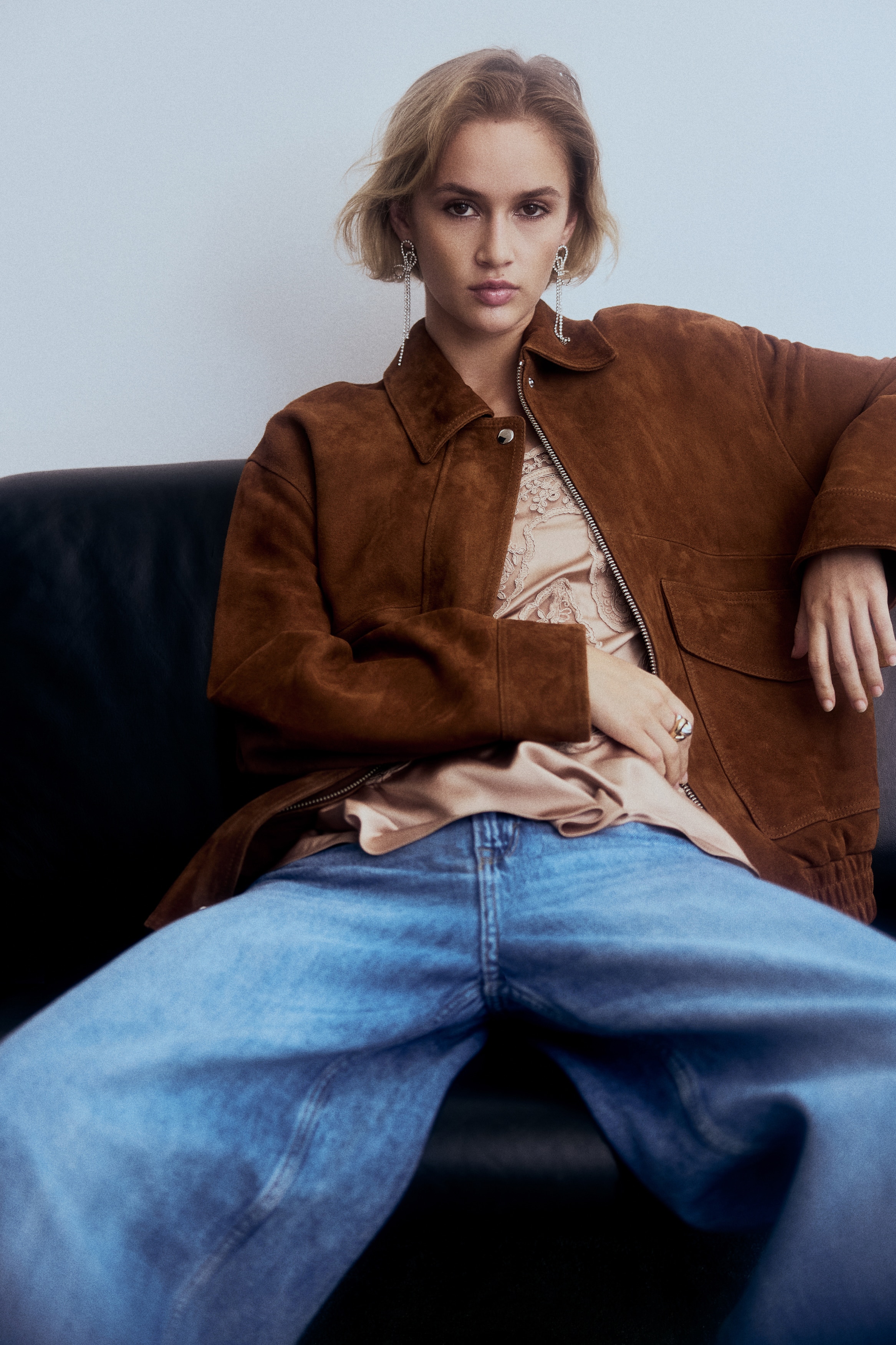 Jakna od antilop kože - Smeđa