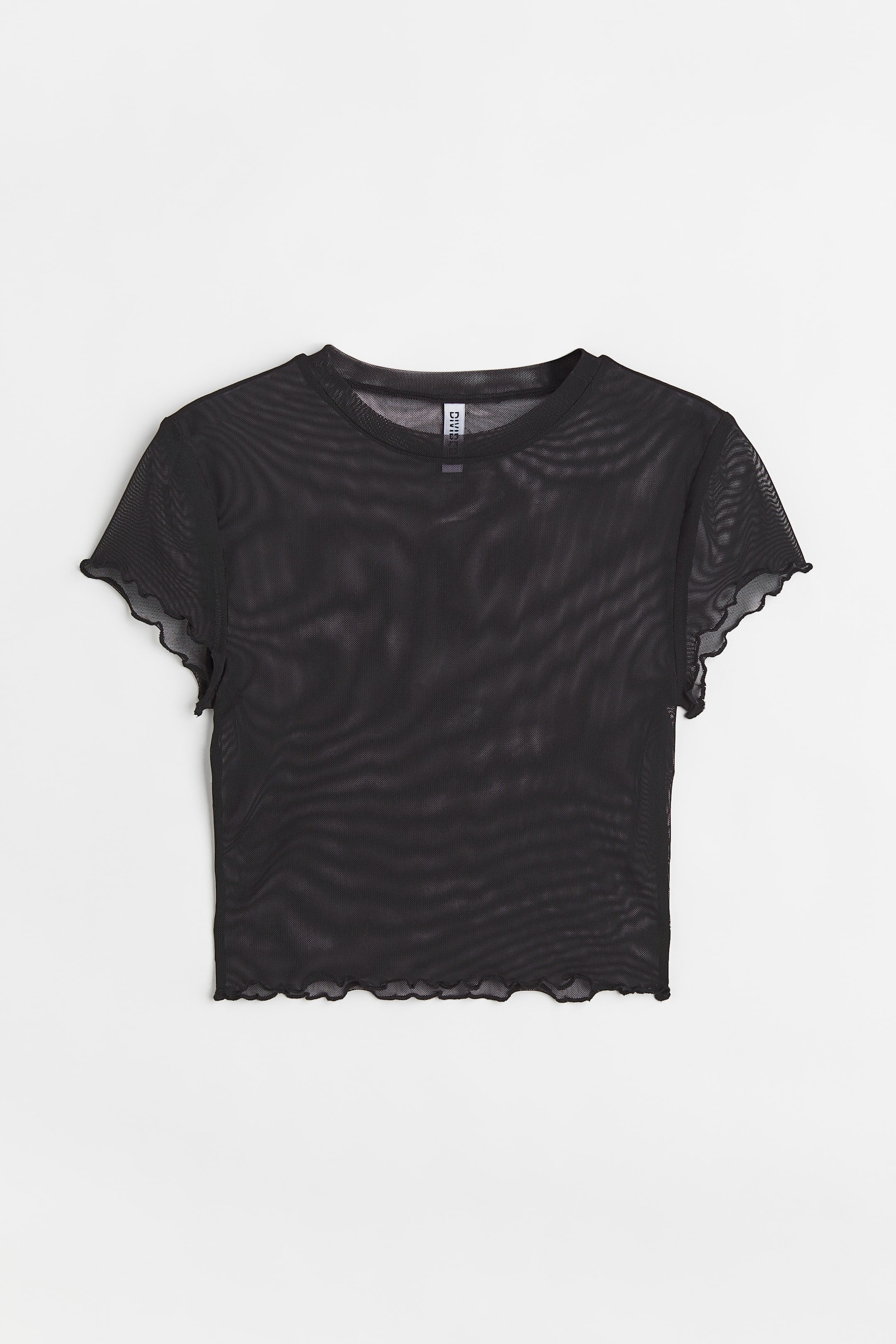 View larger image: Cropped mesh top - Black - Ladies | H&M IN 1