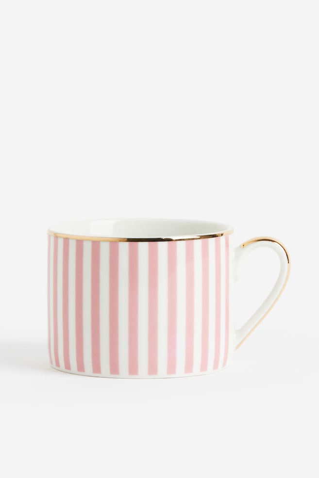 Porcelain cup - Light pink/Striped/White/Leopard print/Light green/Striped - 1