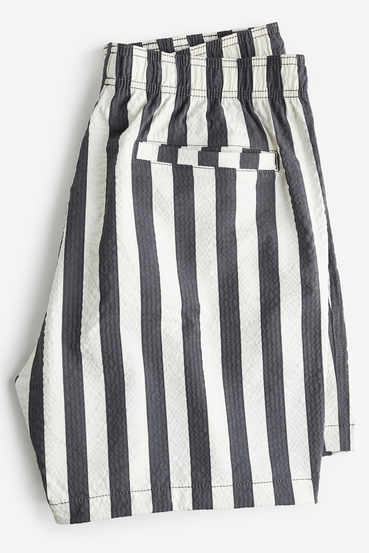 Seersucker swim shorts - Black/White striped/Red/Striped/Grey/Striped/Blue/Striped - 4