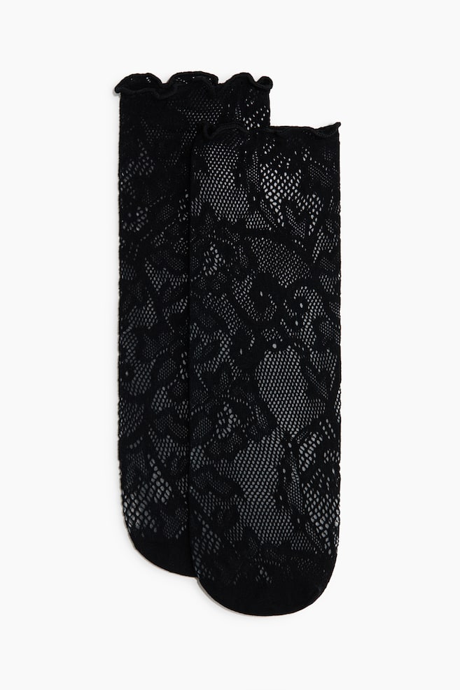 Lace socks - Black - 1