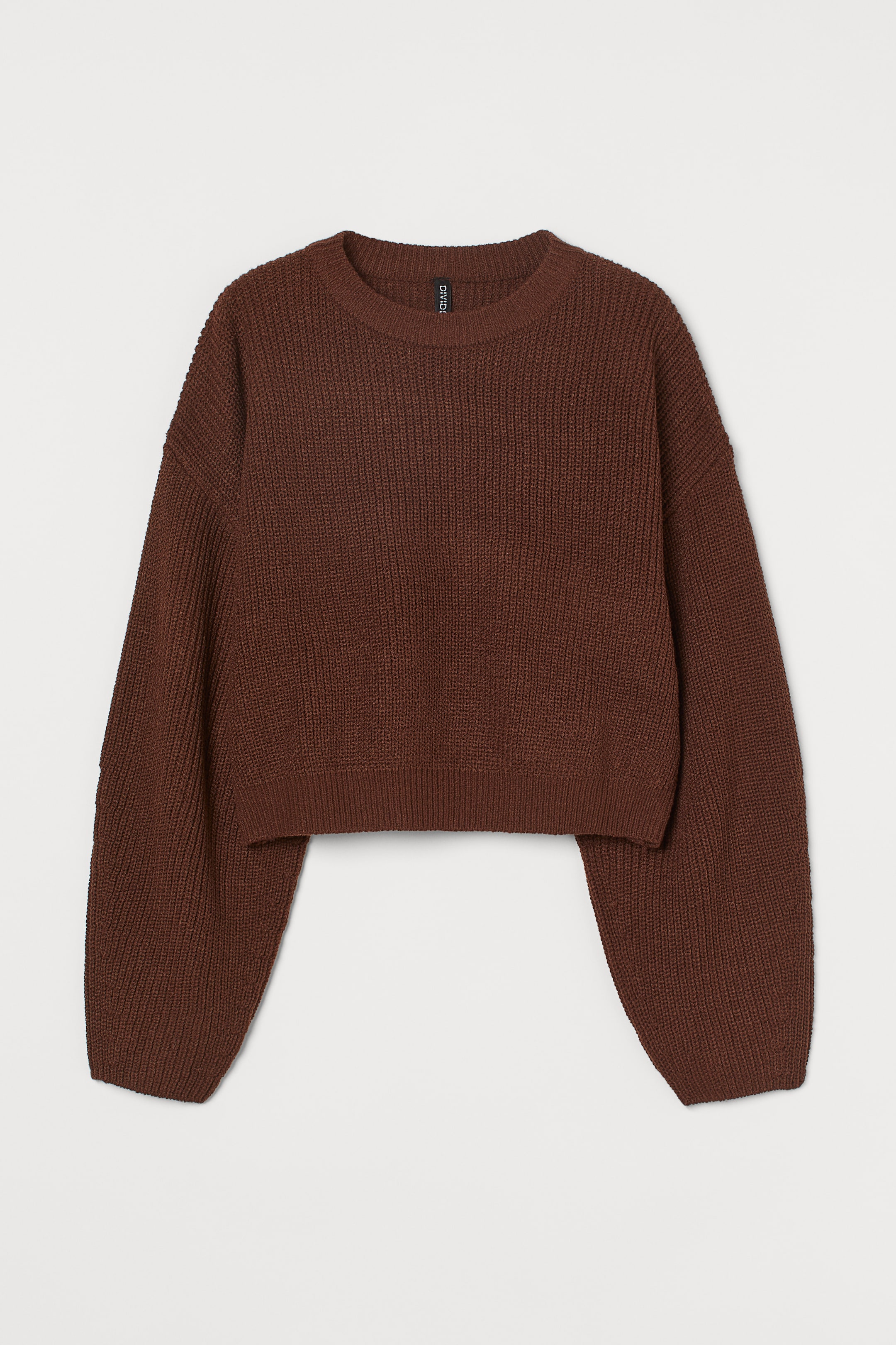 View larger image: Rib-knit jumper - Dark brown - Ladies | H&M 1
