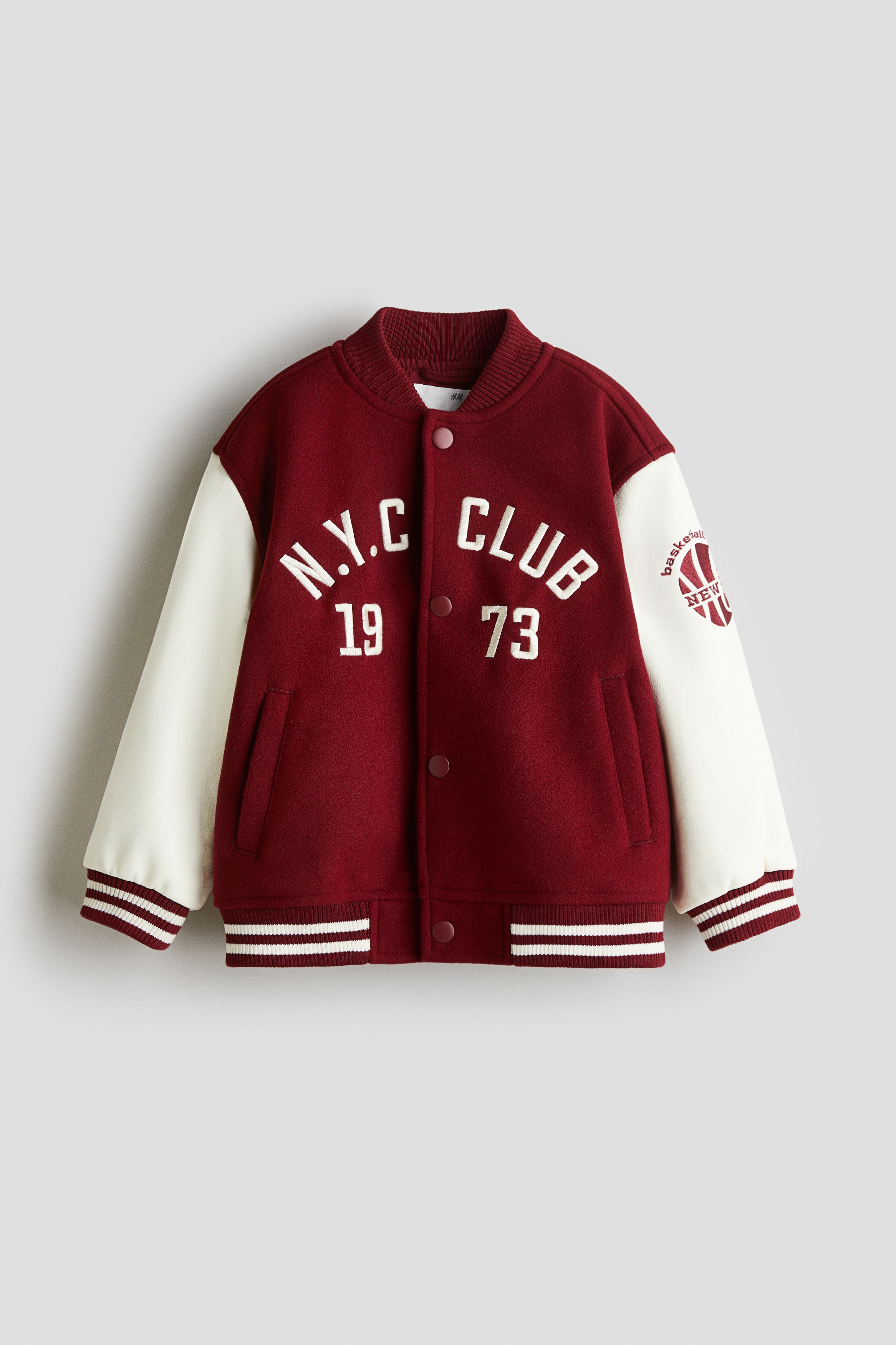 H & M - Baseballjacke mit Motiven - Rot - Kinder