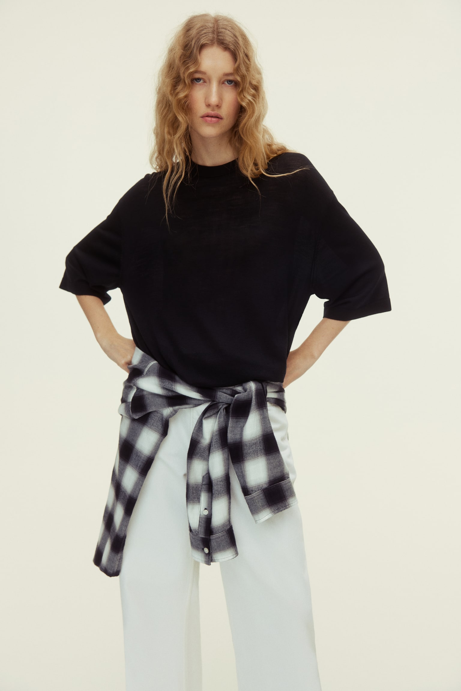 Merino wool T-shirt - Black - 1