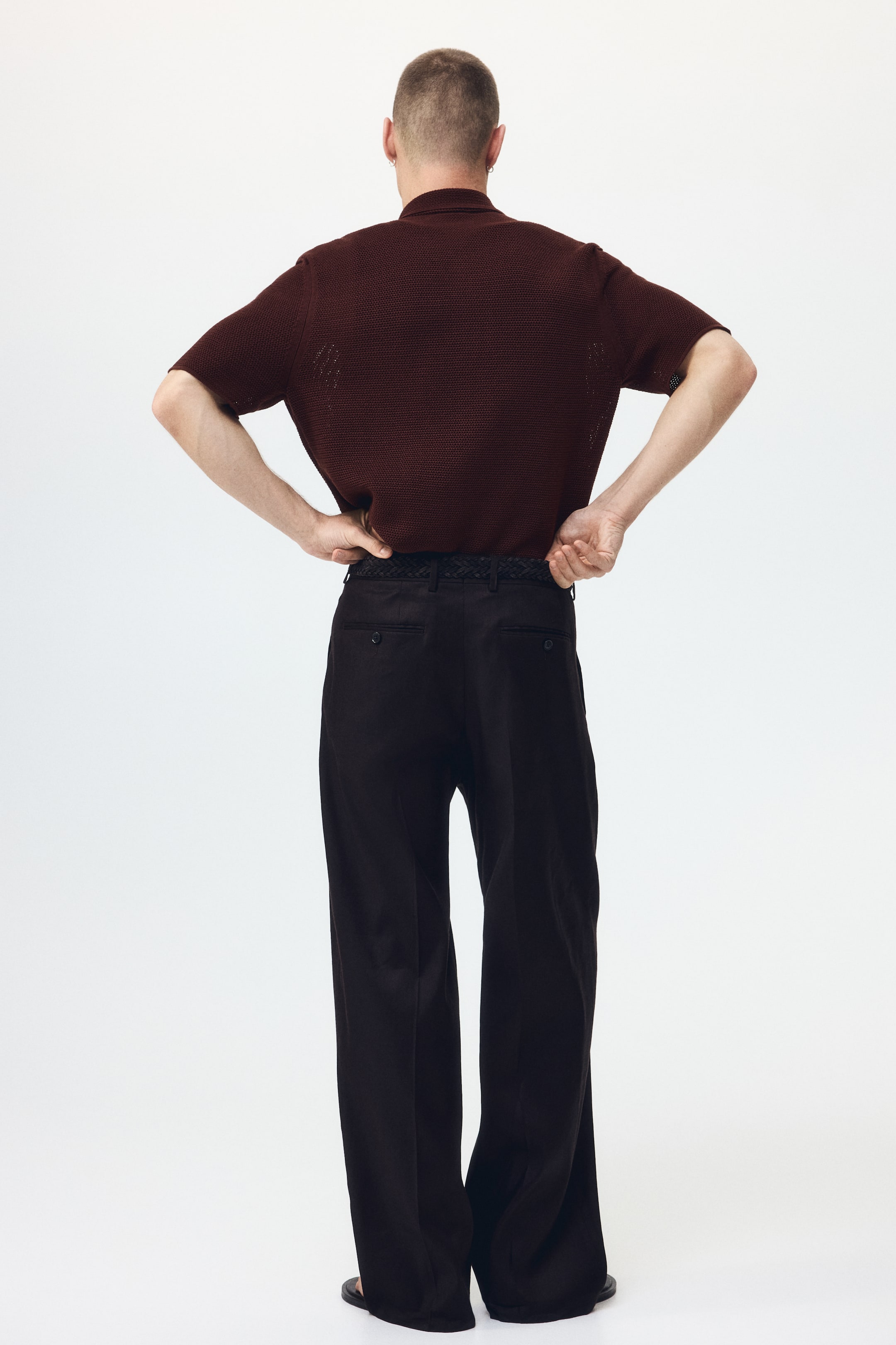 Regular-Fit Open-Knit Shirt