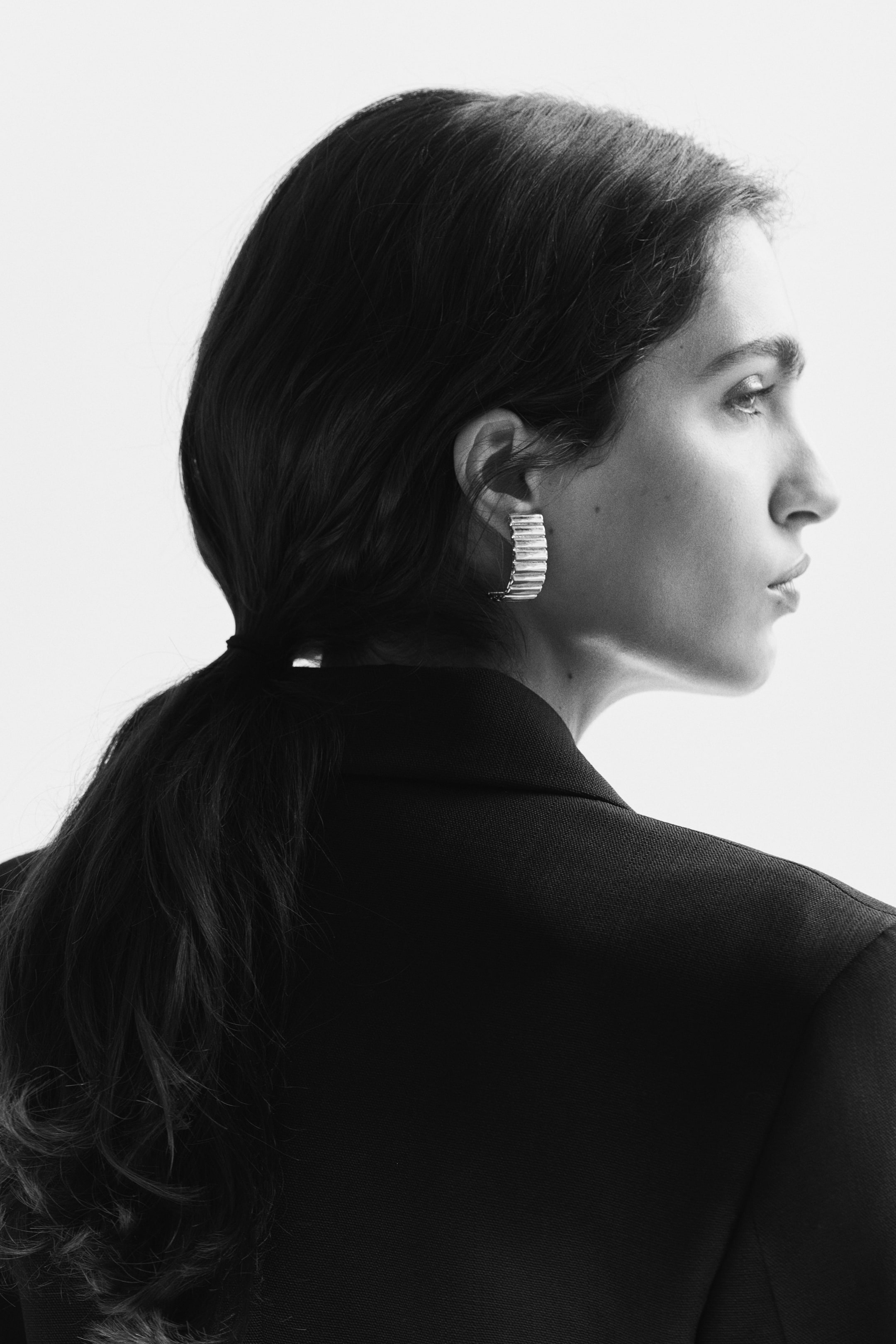 Fluted Two-Tone Earrings