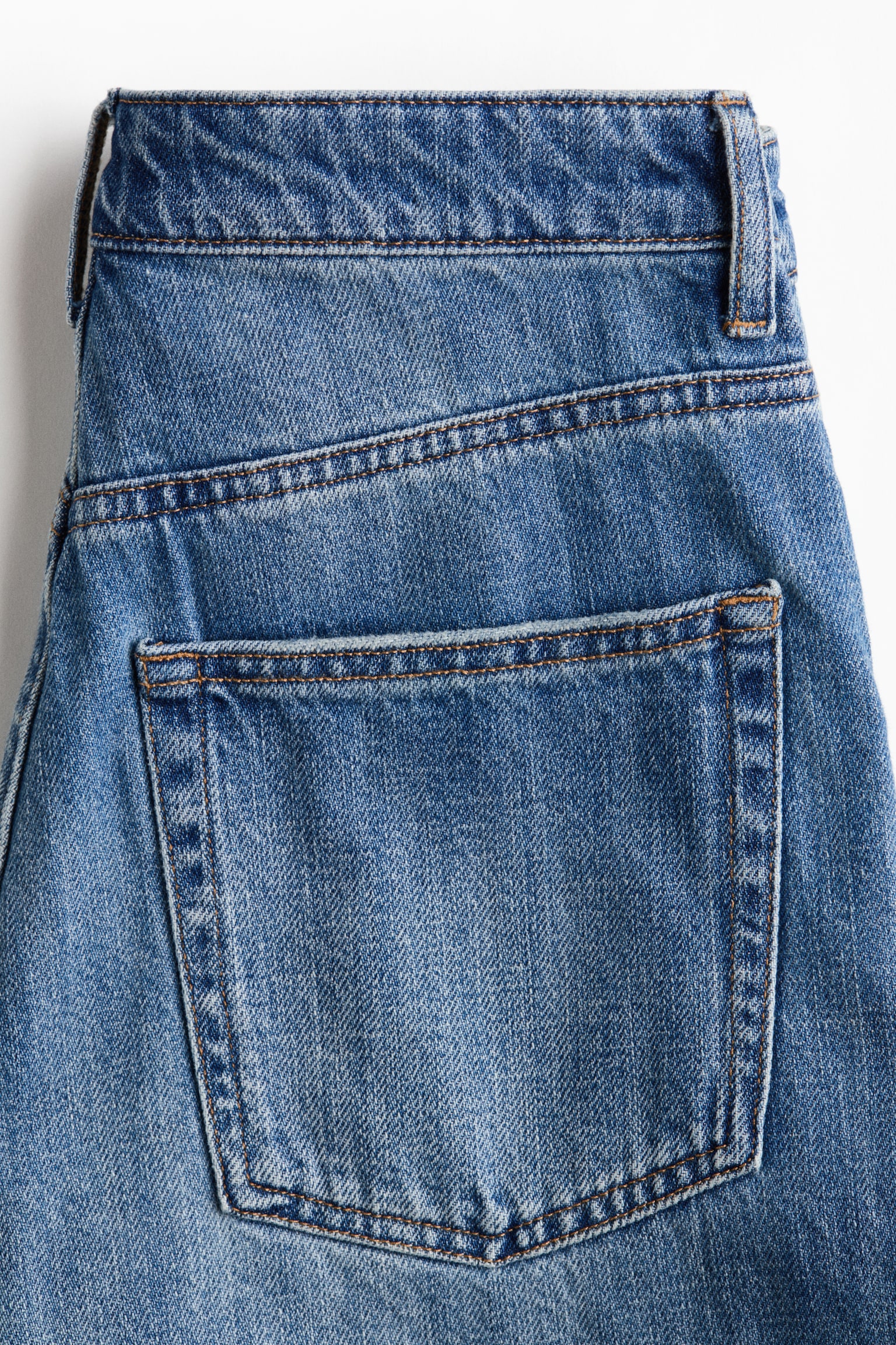 Belted denim Bermuda shorts - Denim blue - 4