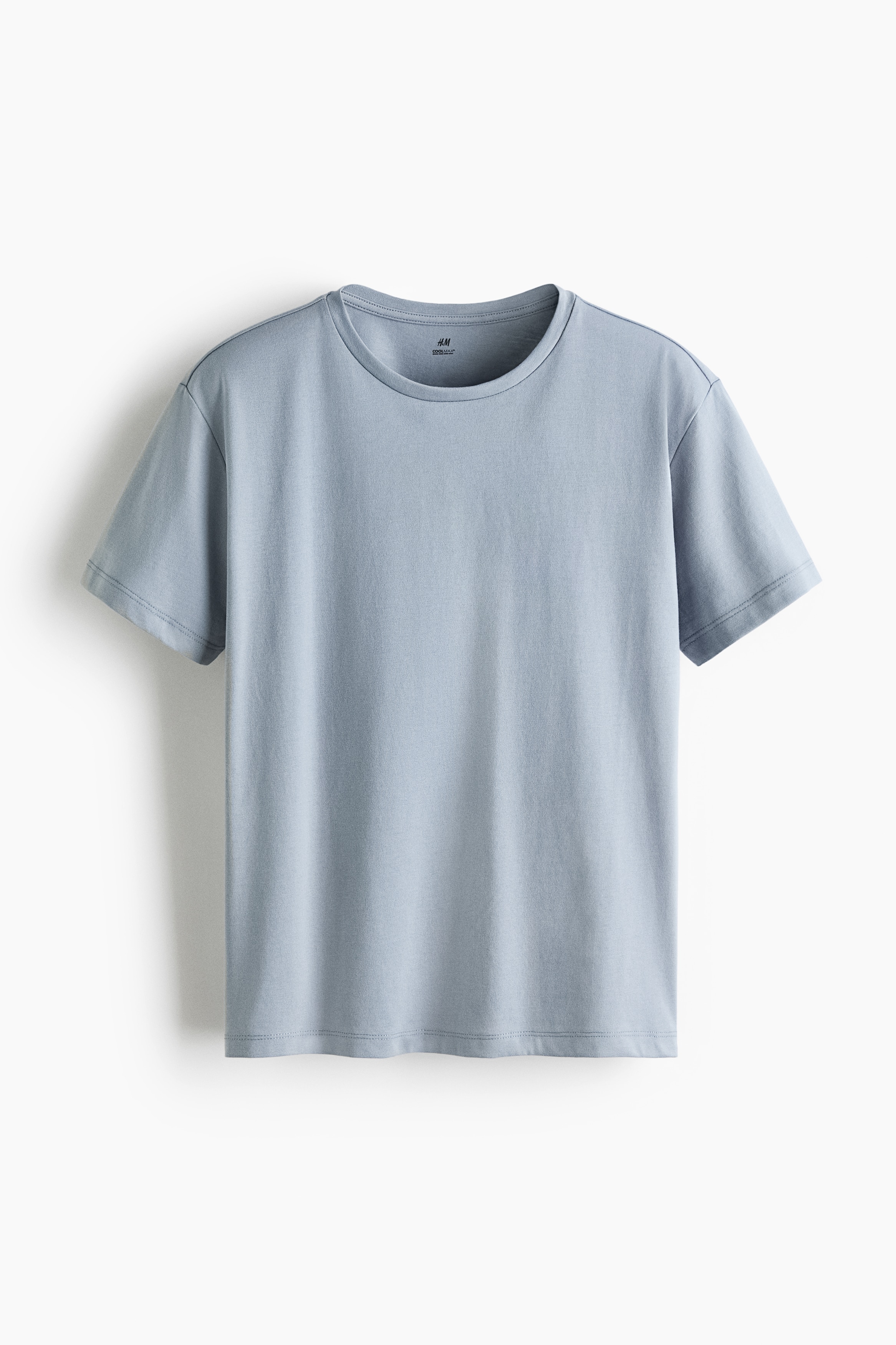 COOLMAX® T-shirt - Light dusty blue/White/Black