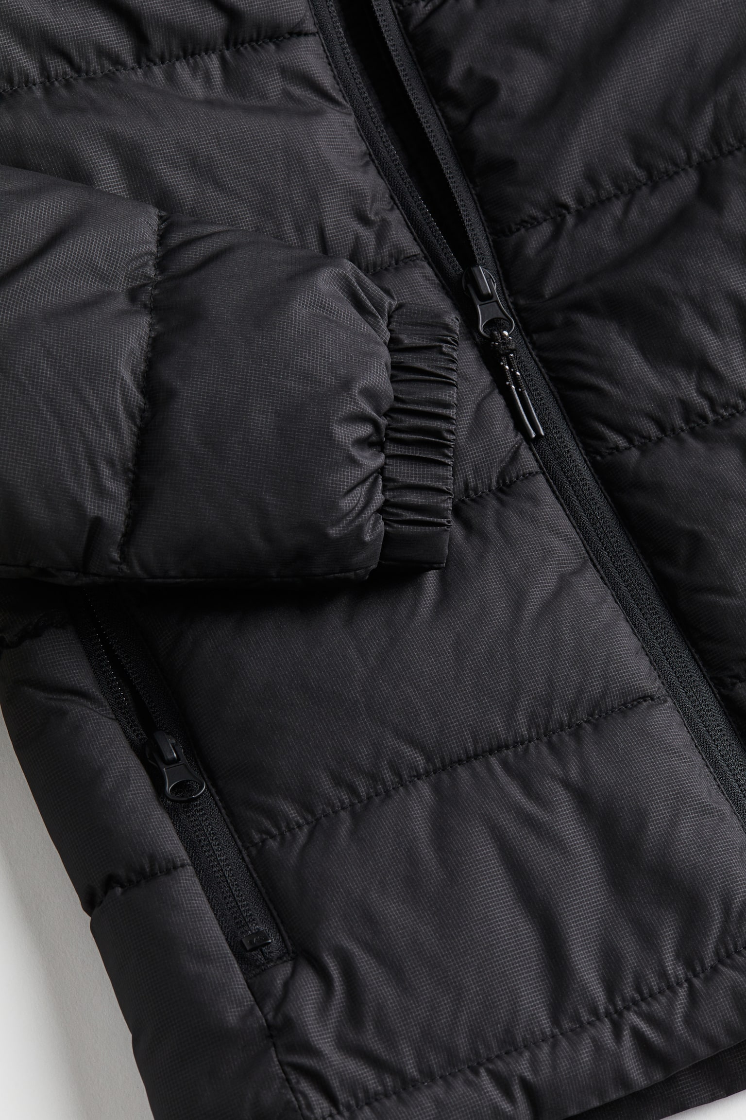 Quilted Puffer Jacket - Black - 2