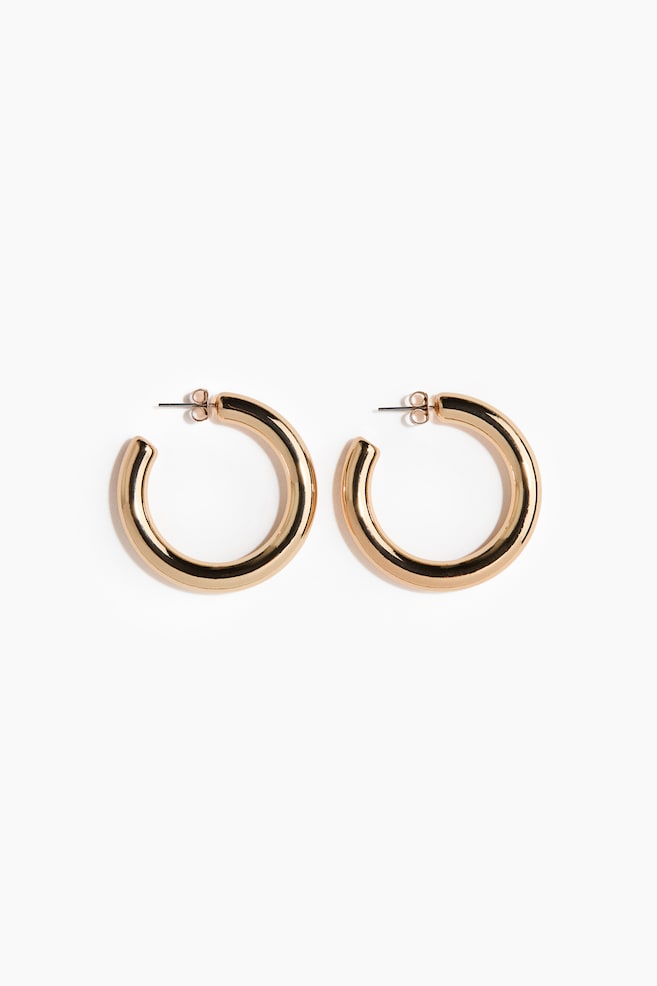 Hoop Earrings - Gold-colored - 1