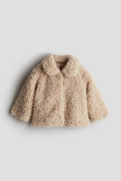 Jacket with Teddy Fleece Details