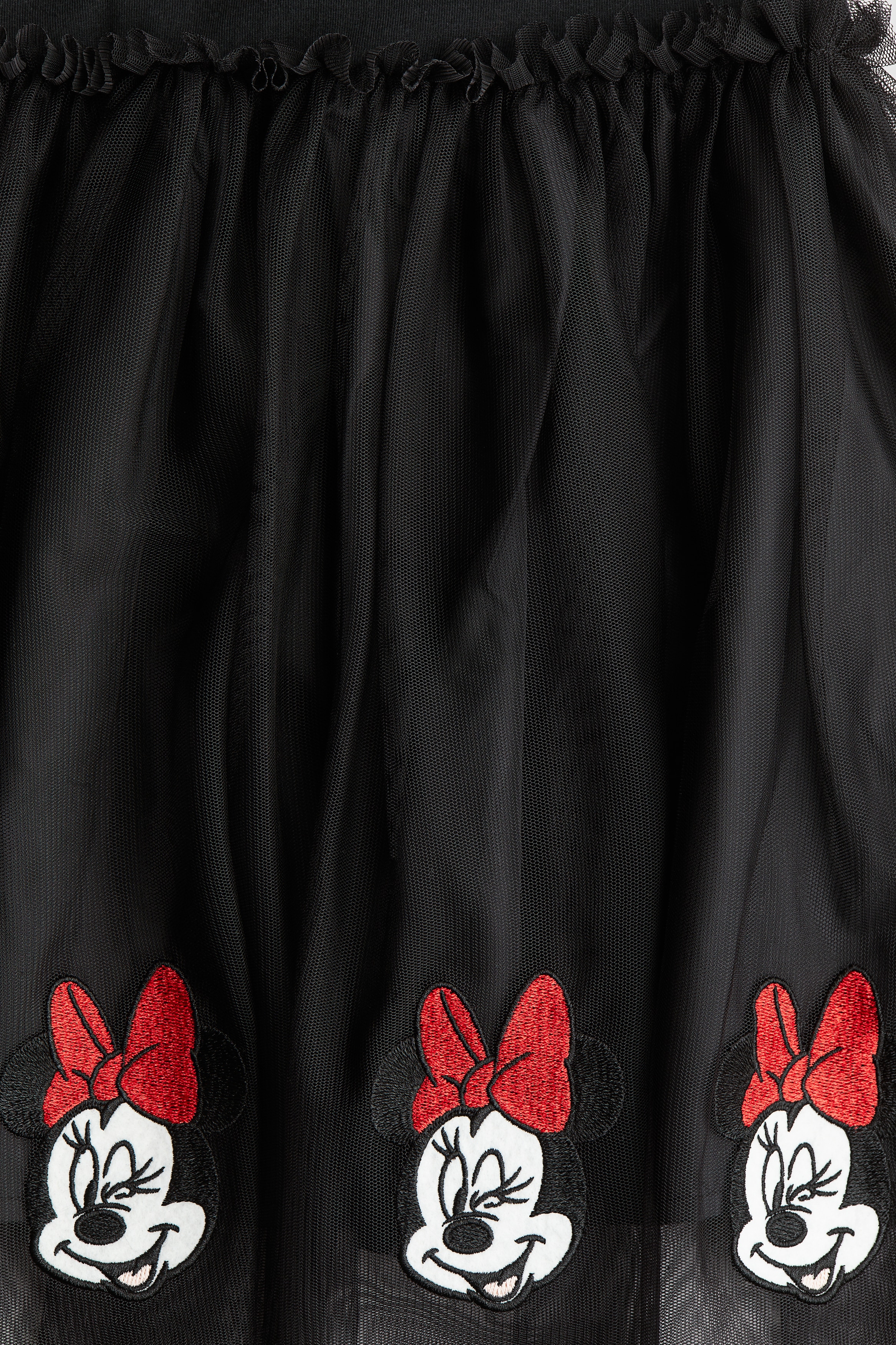 Black/Minnie Mouse Printed Tulle-Skirt Dress for kids