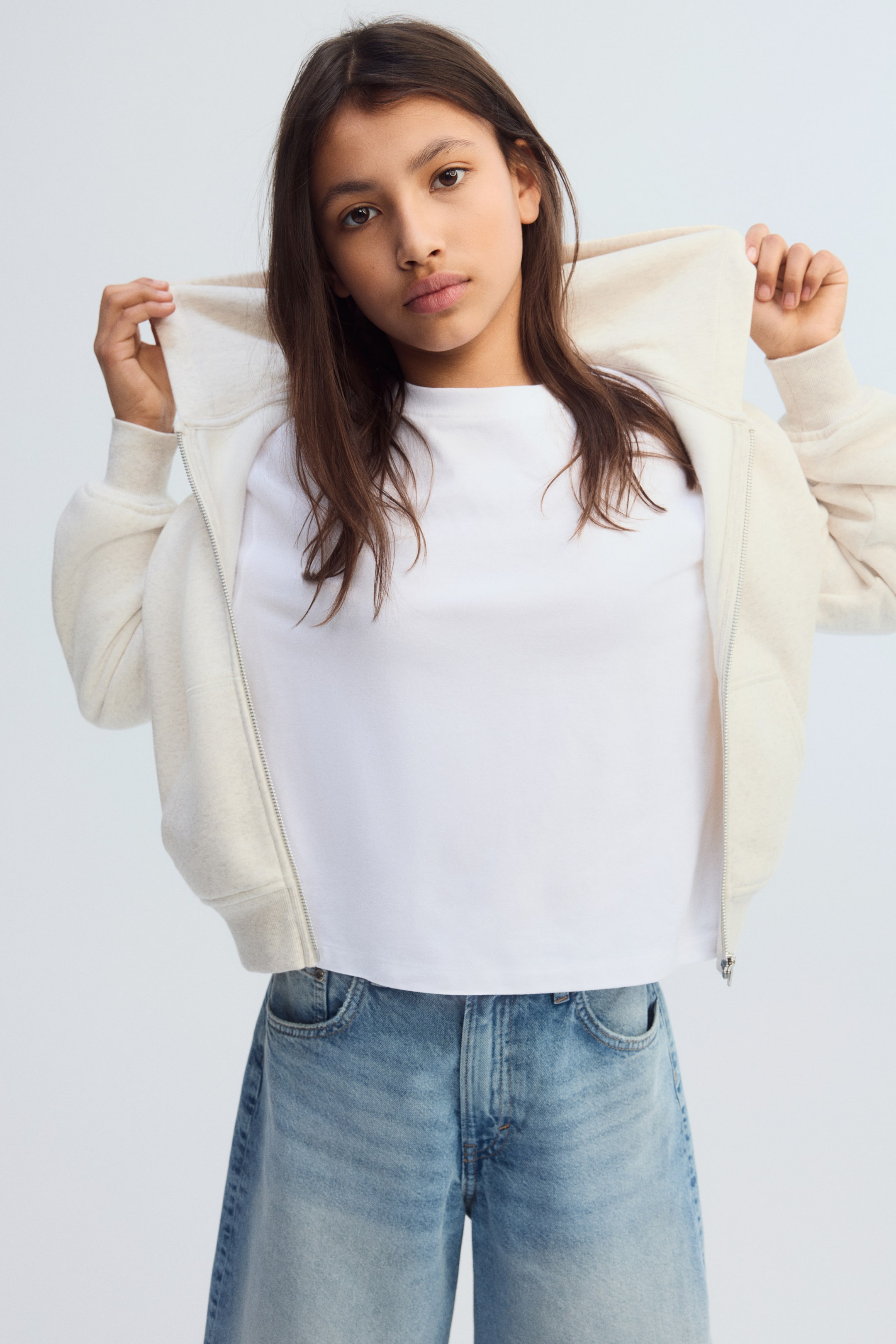 Brushed-Inside Hooded Jacket