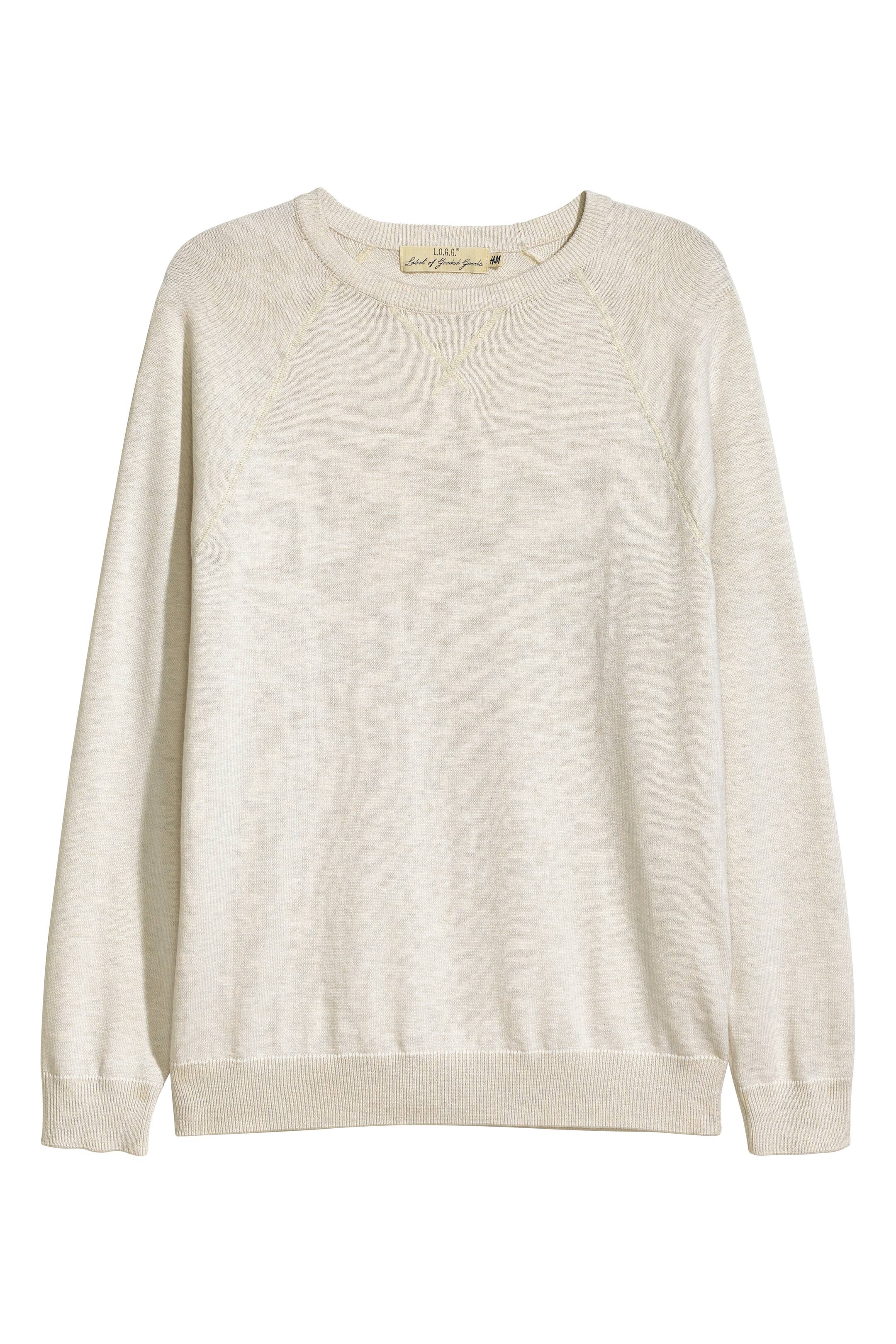 View larger image: Fine-knit jumper - Natural white marl - Men | H&M GB 1