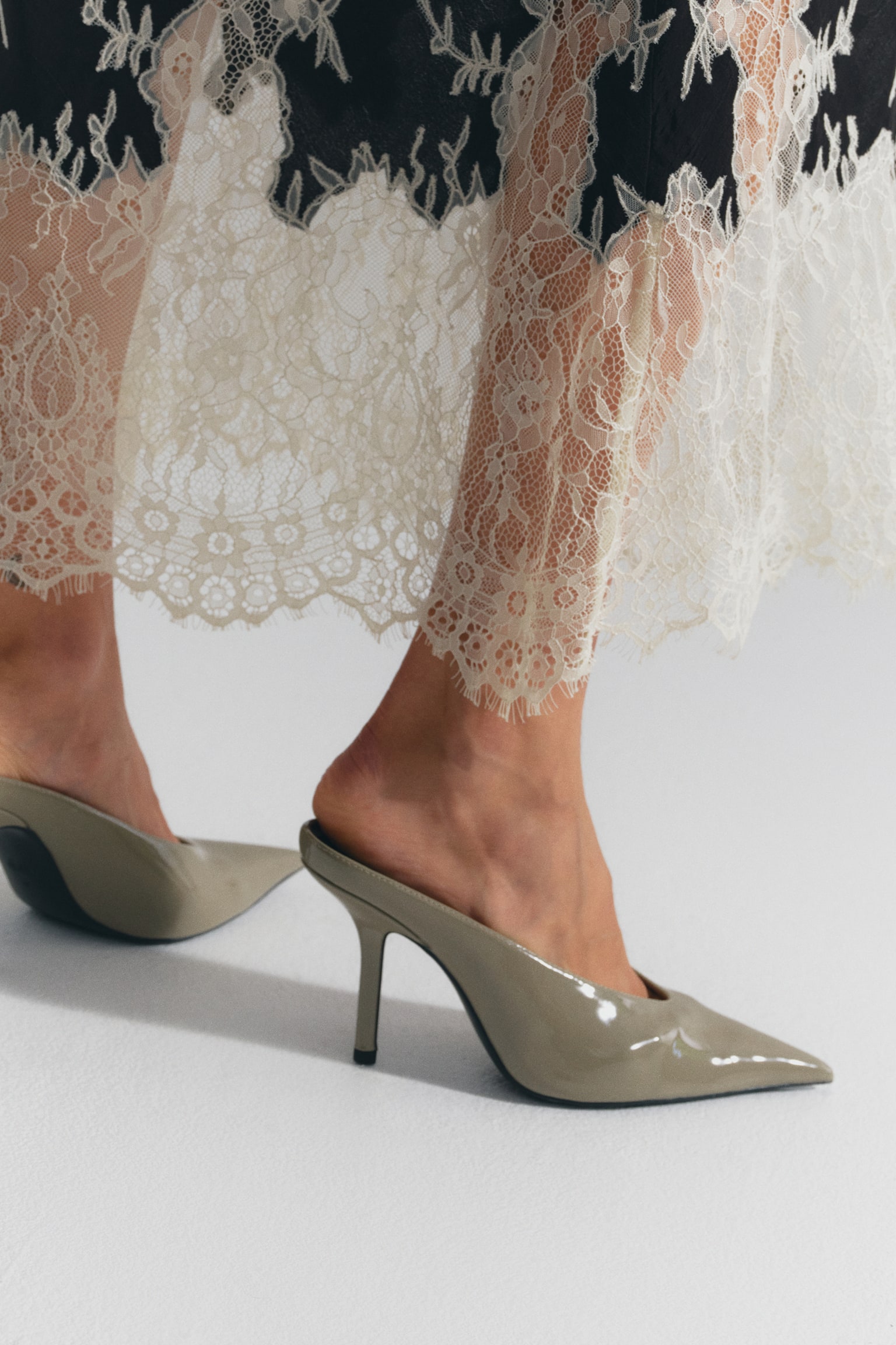 Женская юбка H&M Mama Lace-Trimmed Viscose, цвет: Чёрный — фото 3