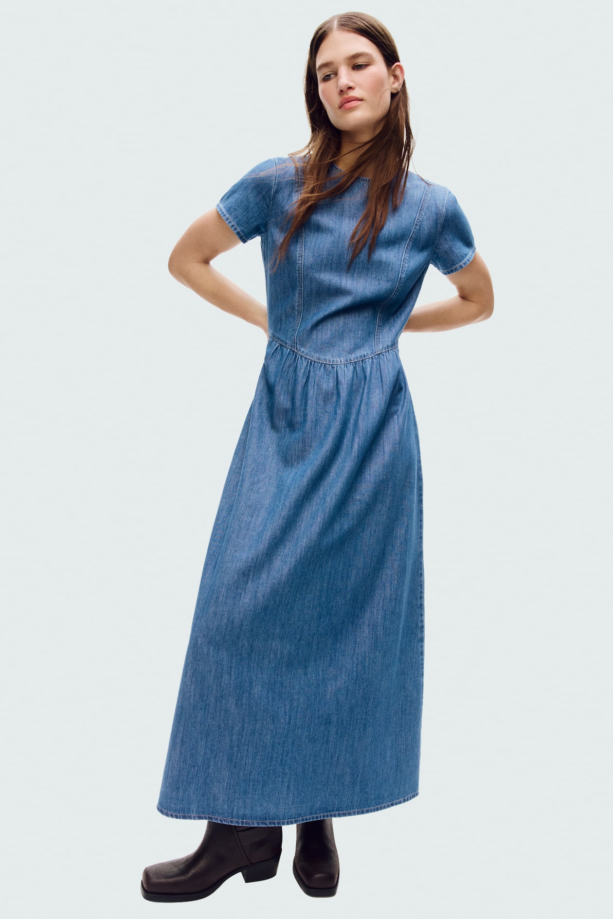 Denim Maxi Dress - image 4